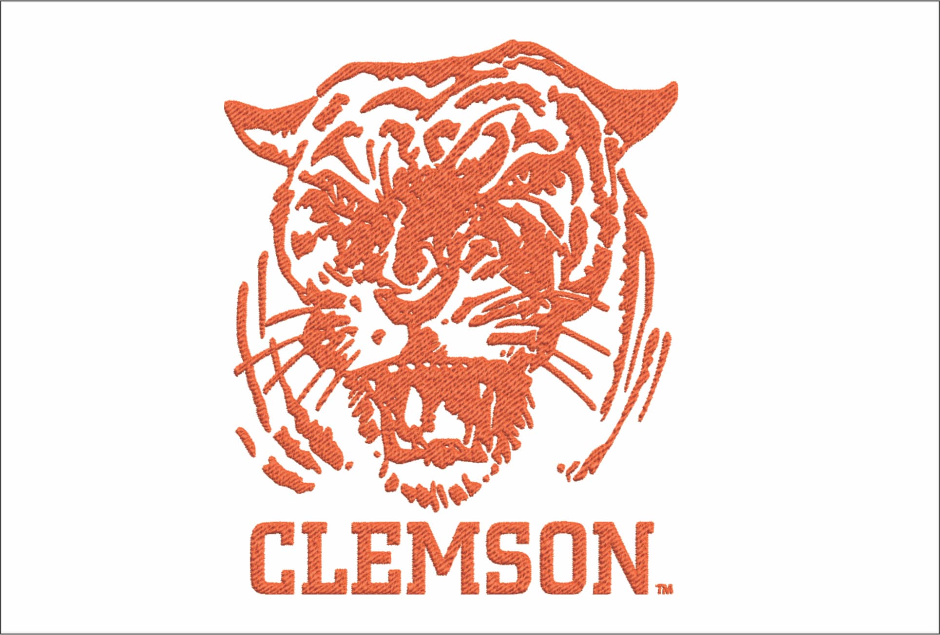 Clemson Tigers 1965 embroidery design - Clemson University embroidery machine pattern digitized file - instant download in a frame