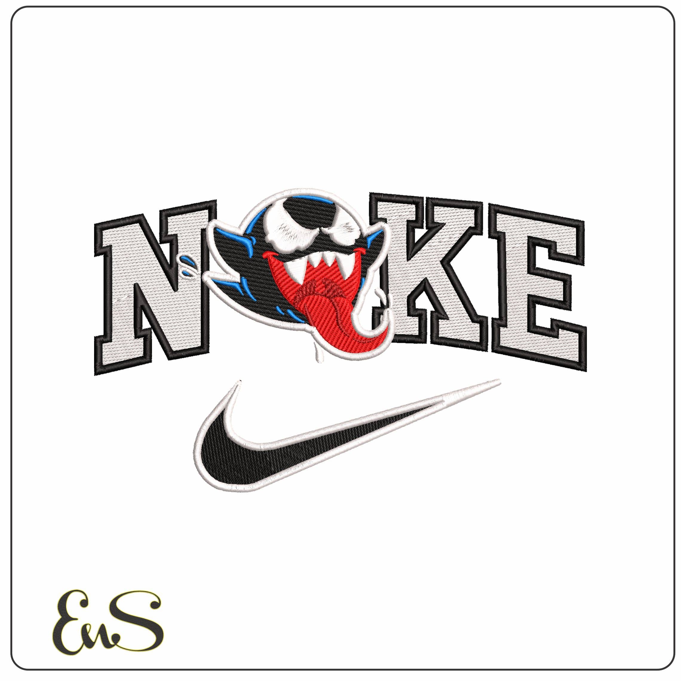Nike Fantasma Venom Marvel Comic  - Elegant embroidery design file - instant download