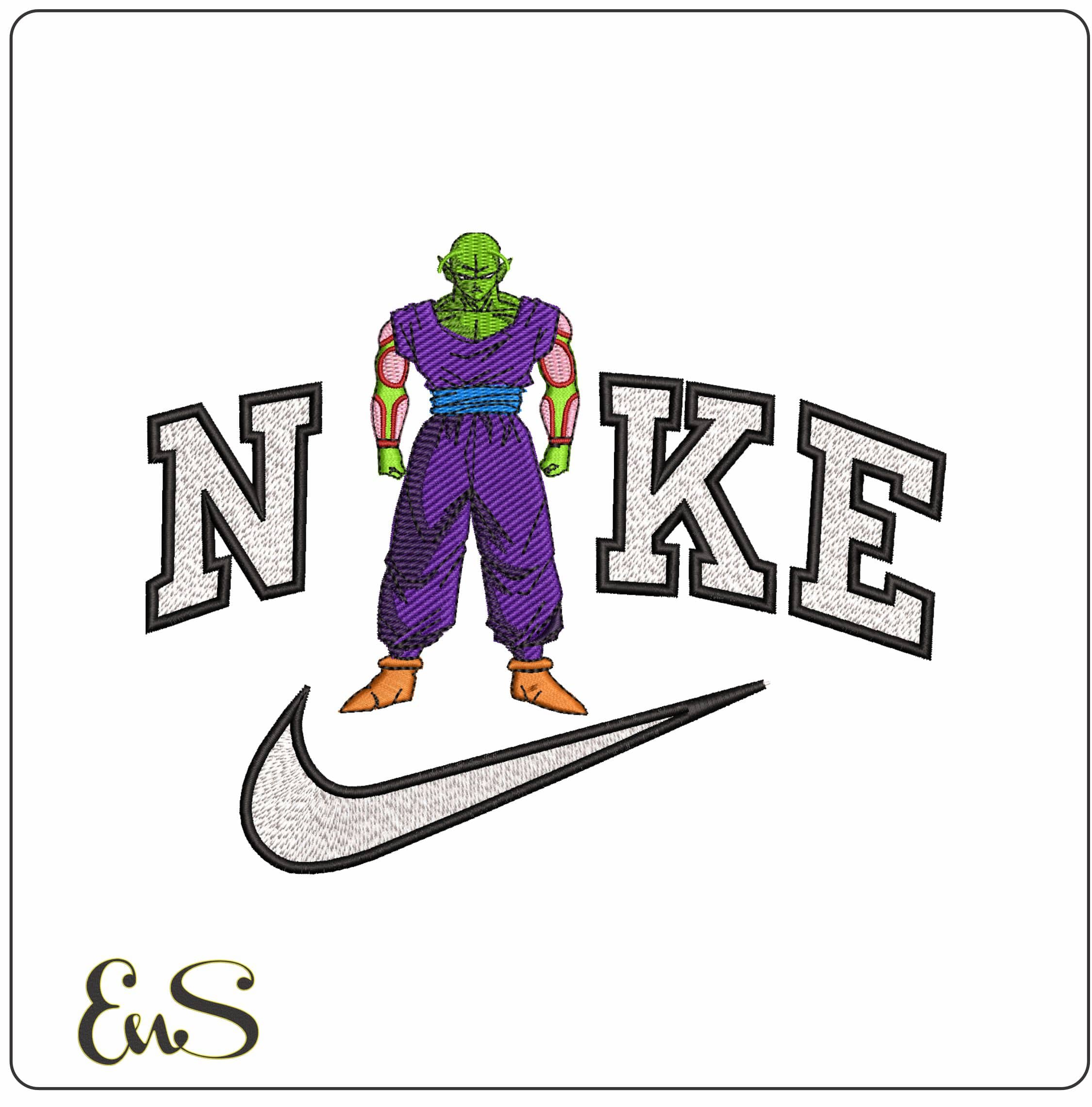Nike Full Piccolo Dragon Ball Anime  - Elegant embroidery design file - instant download