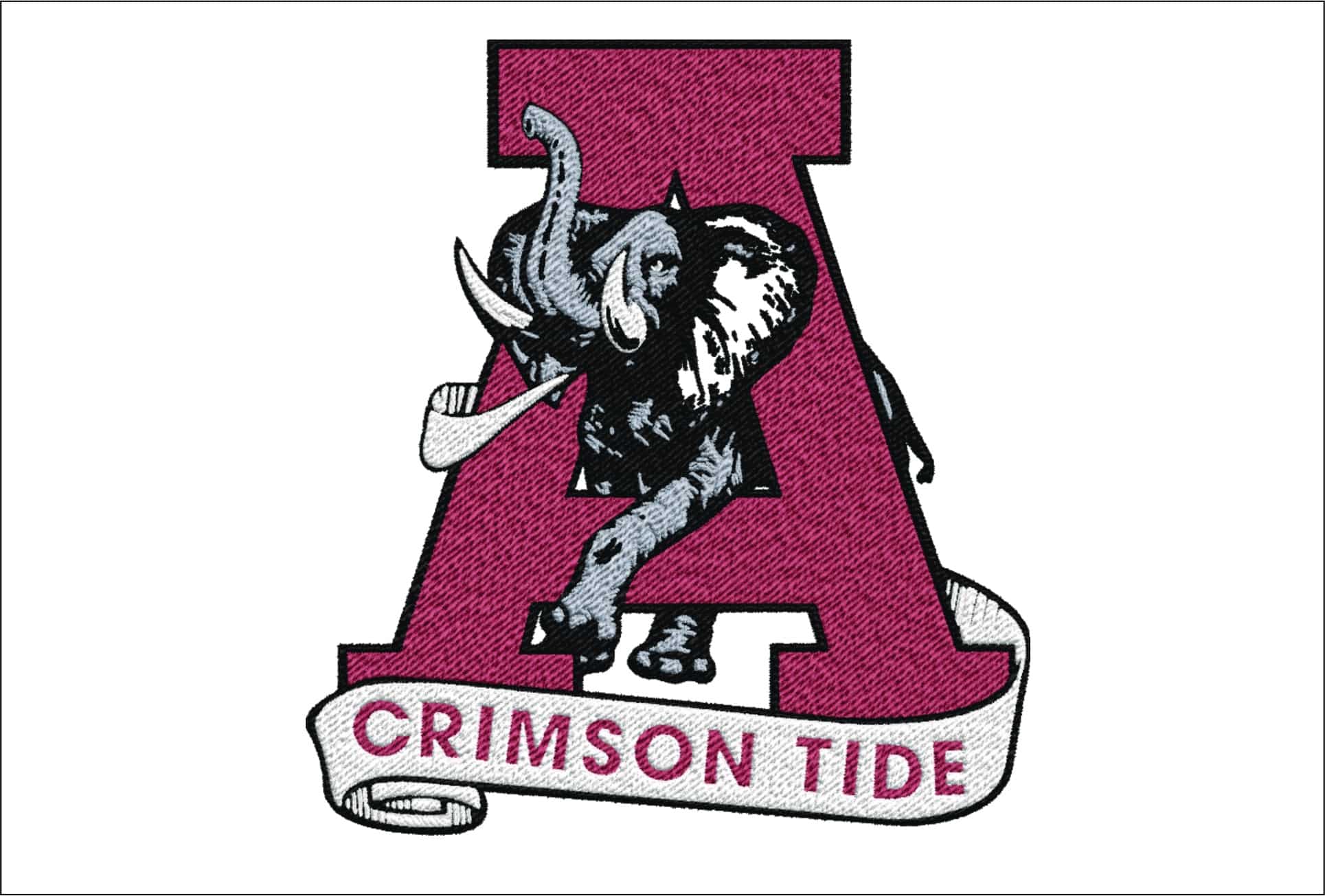 Alabama Athletics embroidery design Crimson Tide - Crimson Tide Logo embroidery machine pattern AA embroidery file