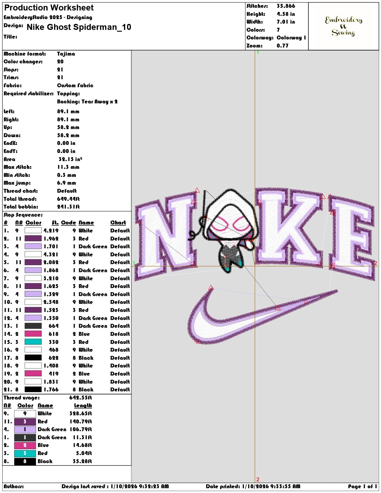 Nike Ghost Spiderman - Elegant embroidery design file - instant download — view 3