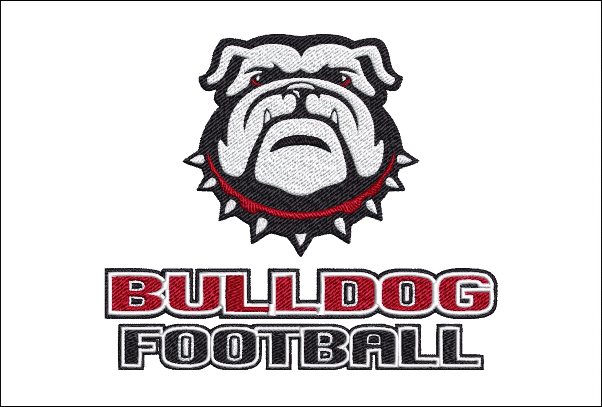 Georgia Athletics Football embroidery design - University of Georgia Bulldogs Logo