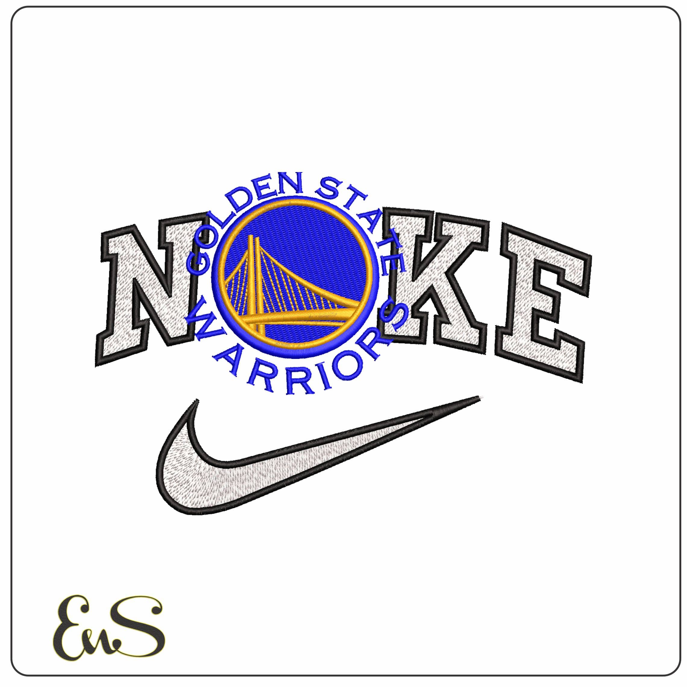 Nike Golden State Warriors - Elegant embroidery design file - instant download