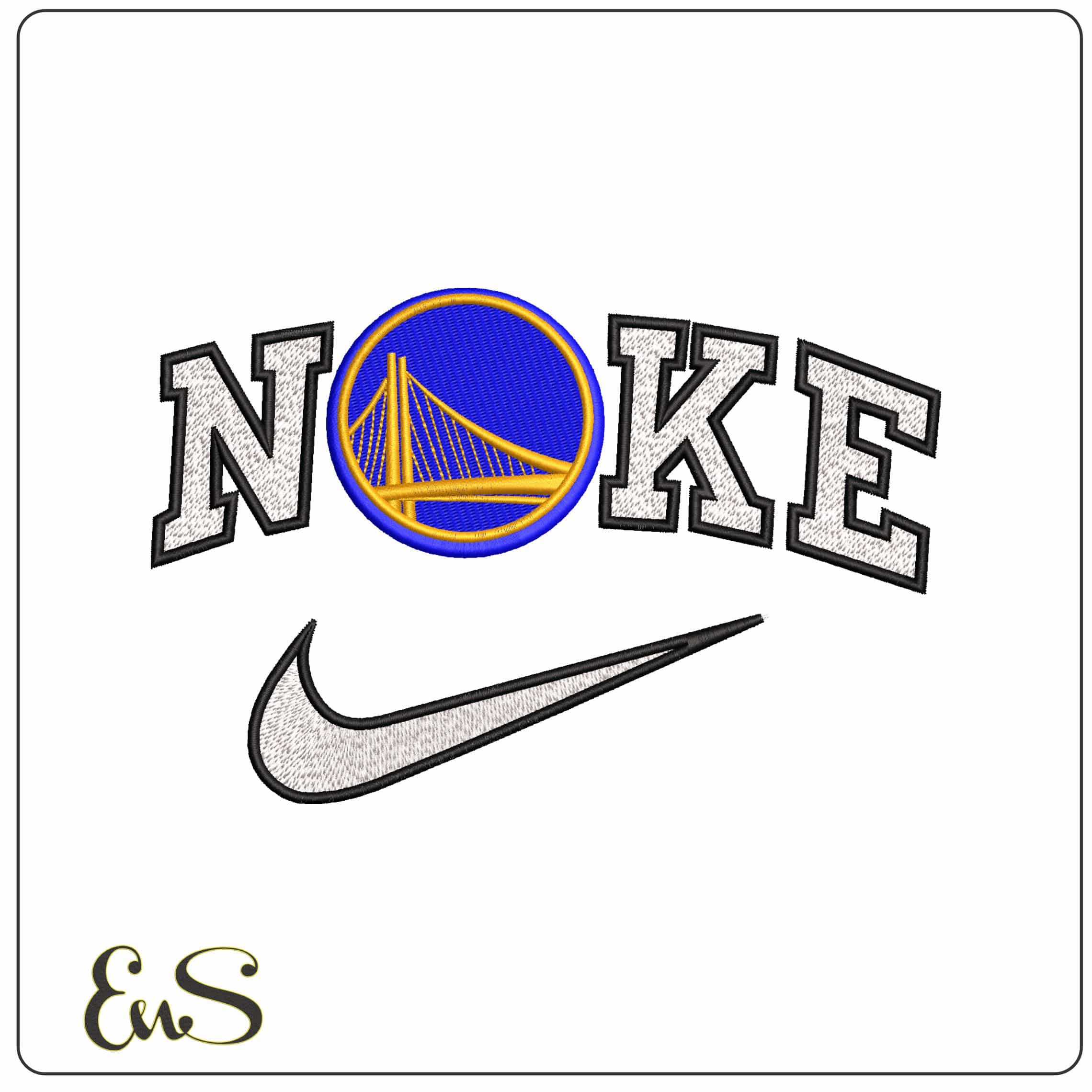 Nike Golden State Warriors logo - Elegant embroidery design file - instant download