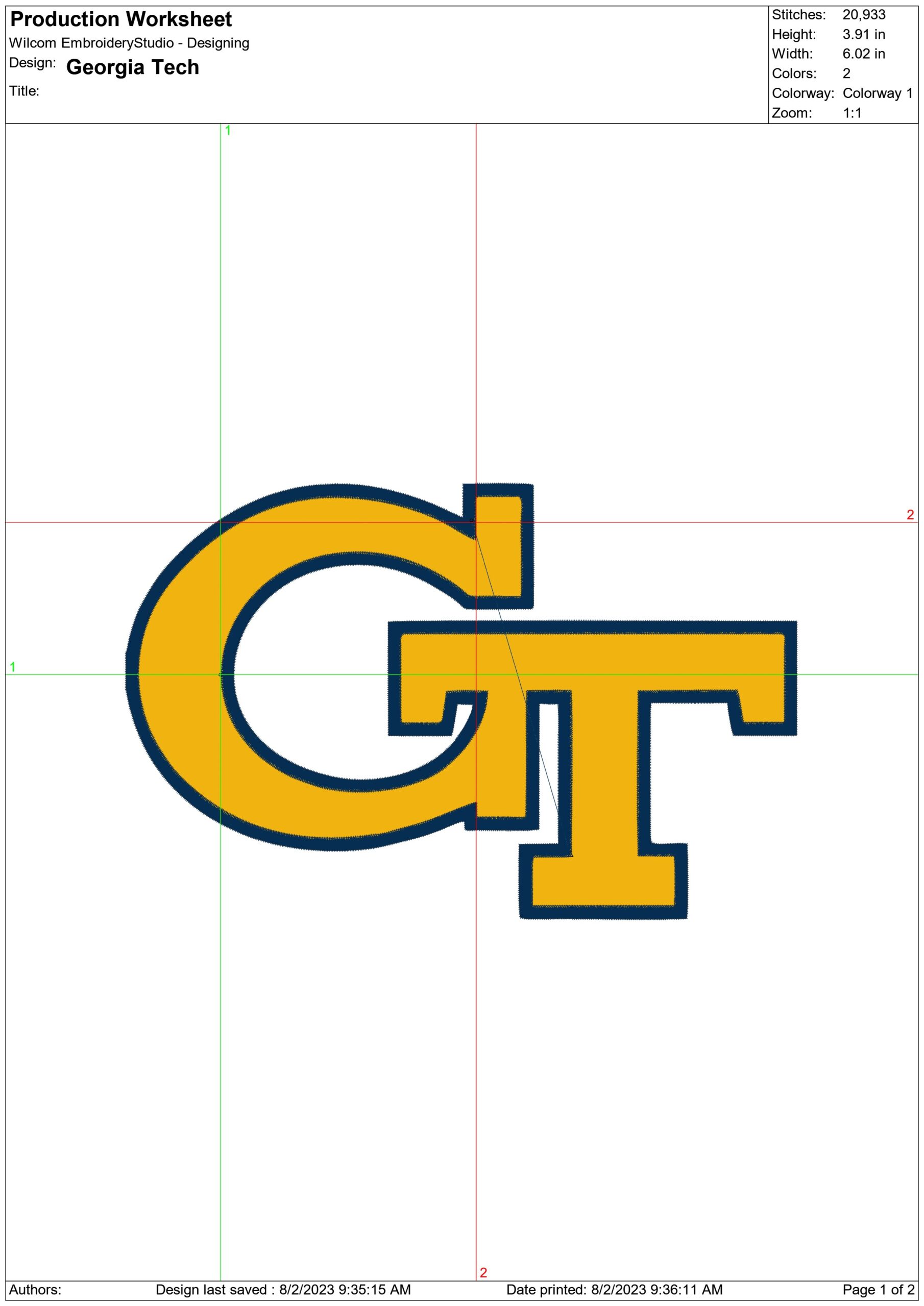 Georgia Tech Yellow Jacket embroidery design - Cartoon Yellow Jacket embroidery machine pattern G T embroidery file - instant download in a frame — view 2