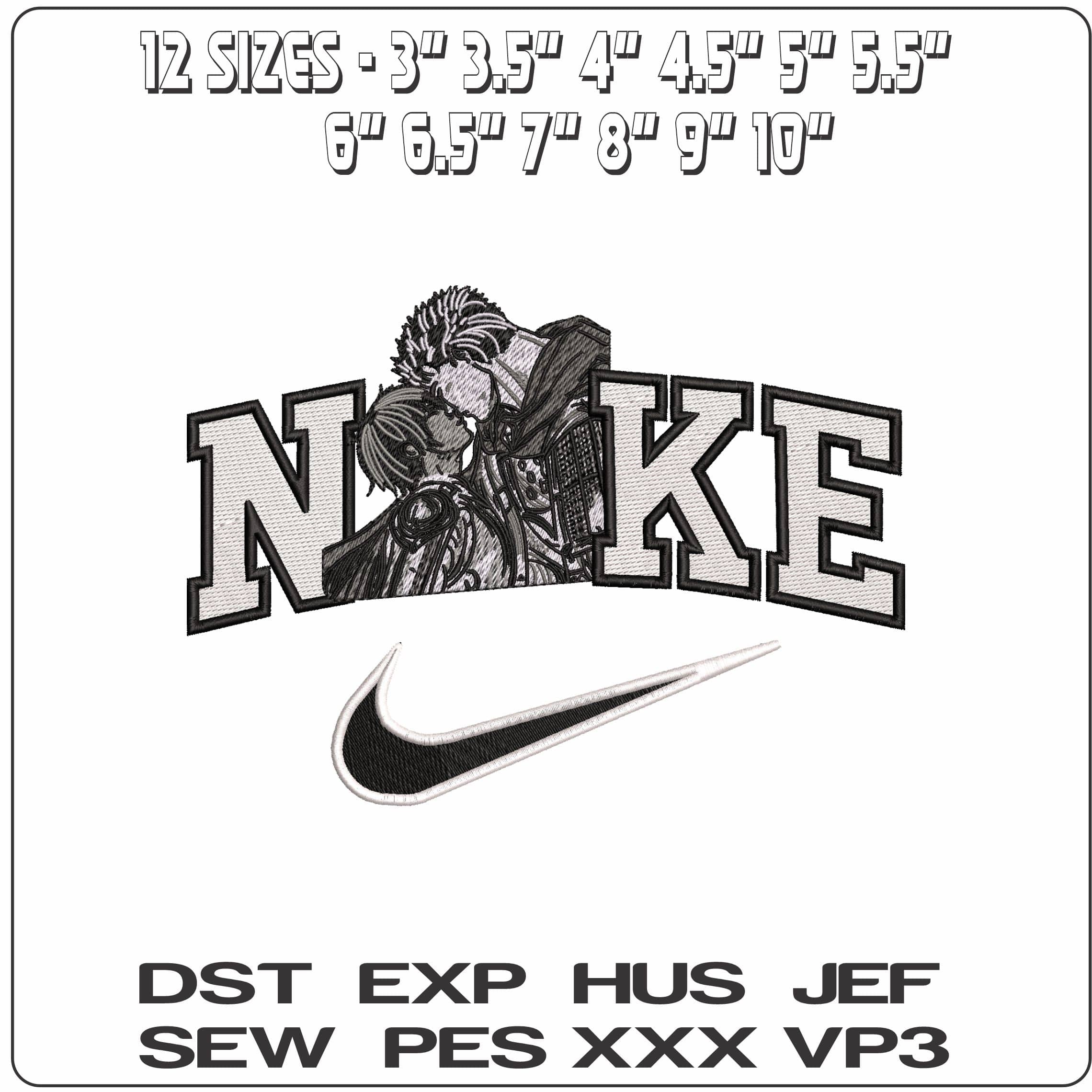 Nike Guts and Casca Berserk Anime - Elegant embroidery design file - instant download — view 2
