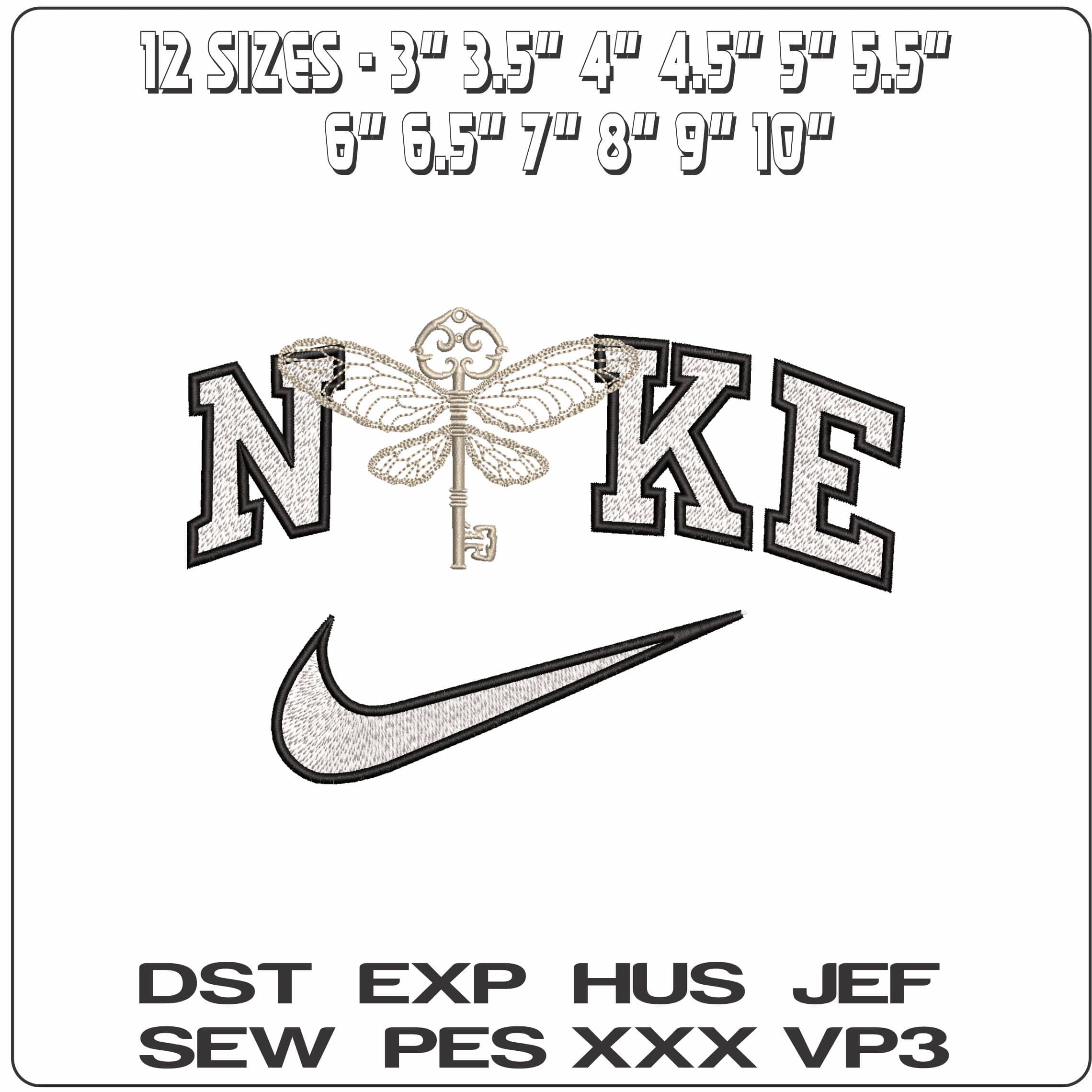 Nike Harry Potter Flying Key - Elegant embroidery design file - instant download — view 2