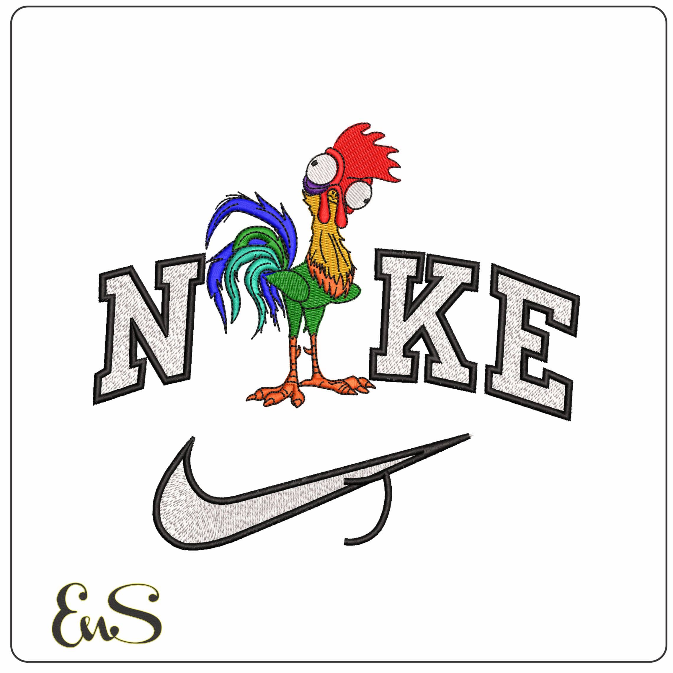 Nike HeiHei Moana Disney - Elegant embroidery design file - instant download