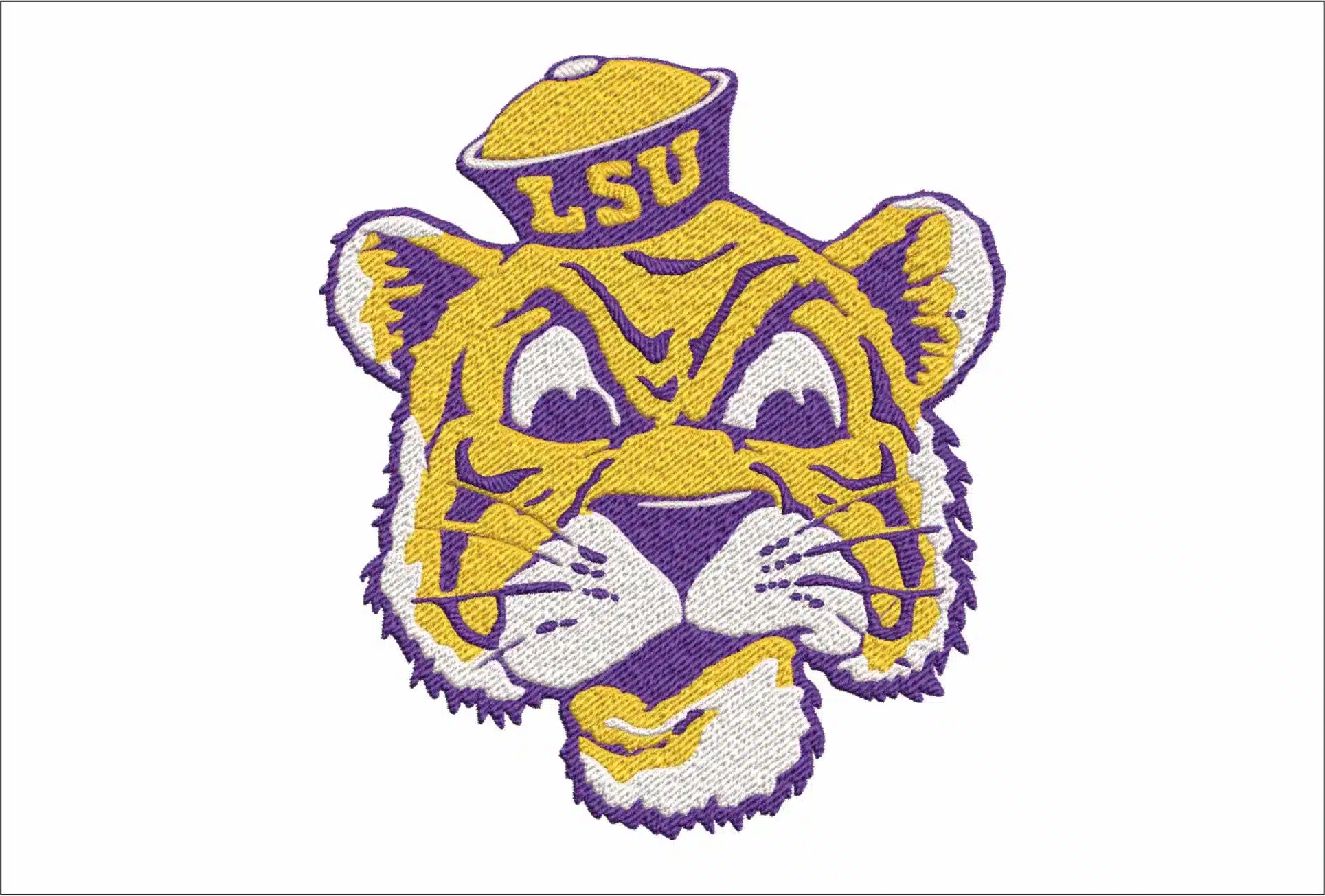 LSU Fighting Tigers 1955 embroidery design - Fighting Tigers Logo - Louisiana State University  Logo  embroidery machine  pattern embroidery file - instant download in a frame