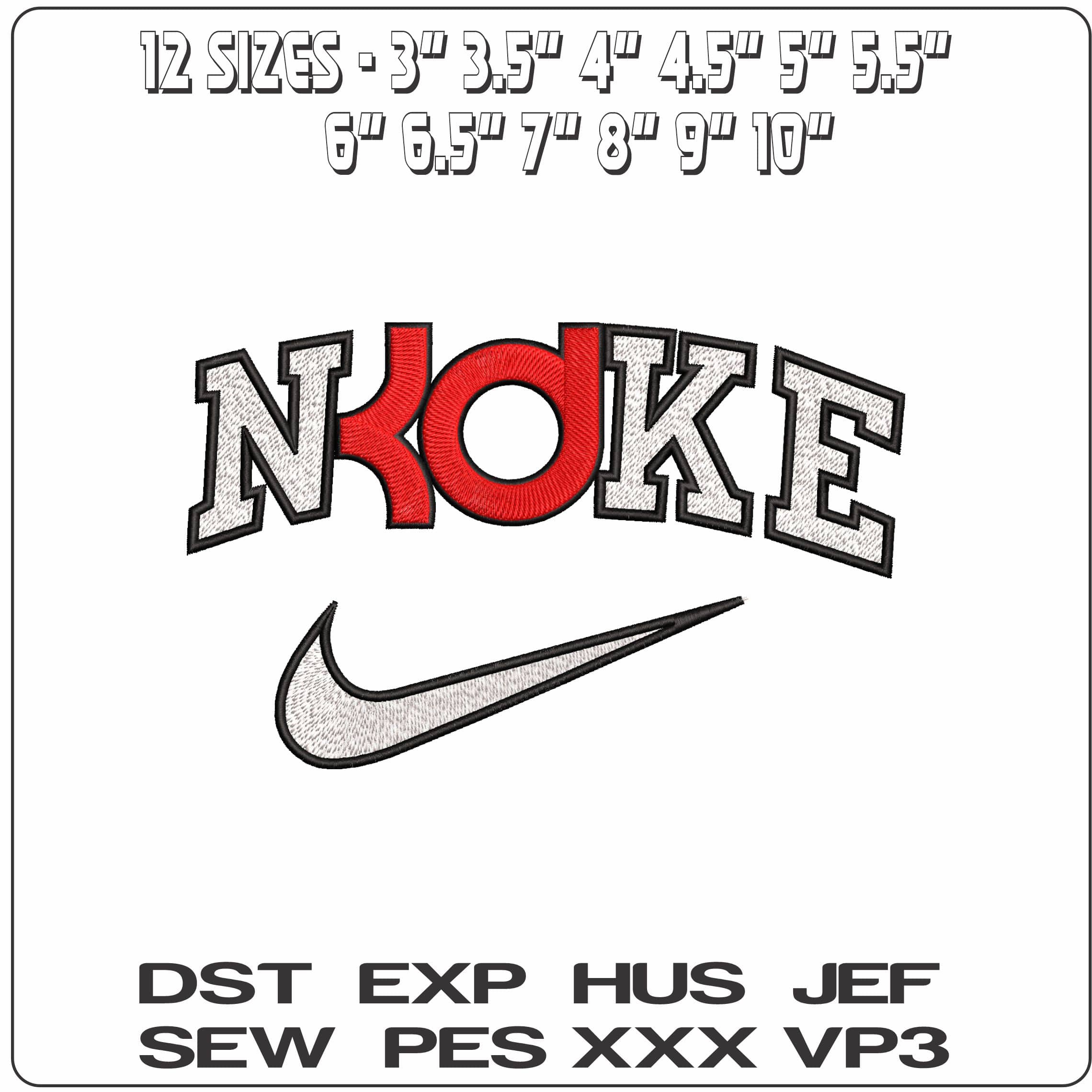 Nike Kevin Durant - Elegant embroidery design file - instant download — view 2