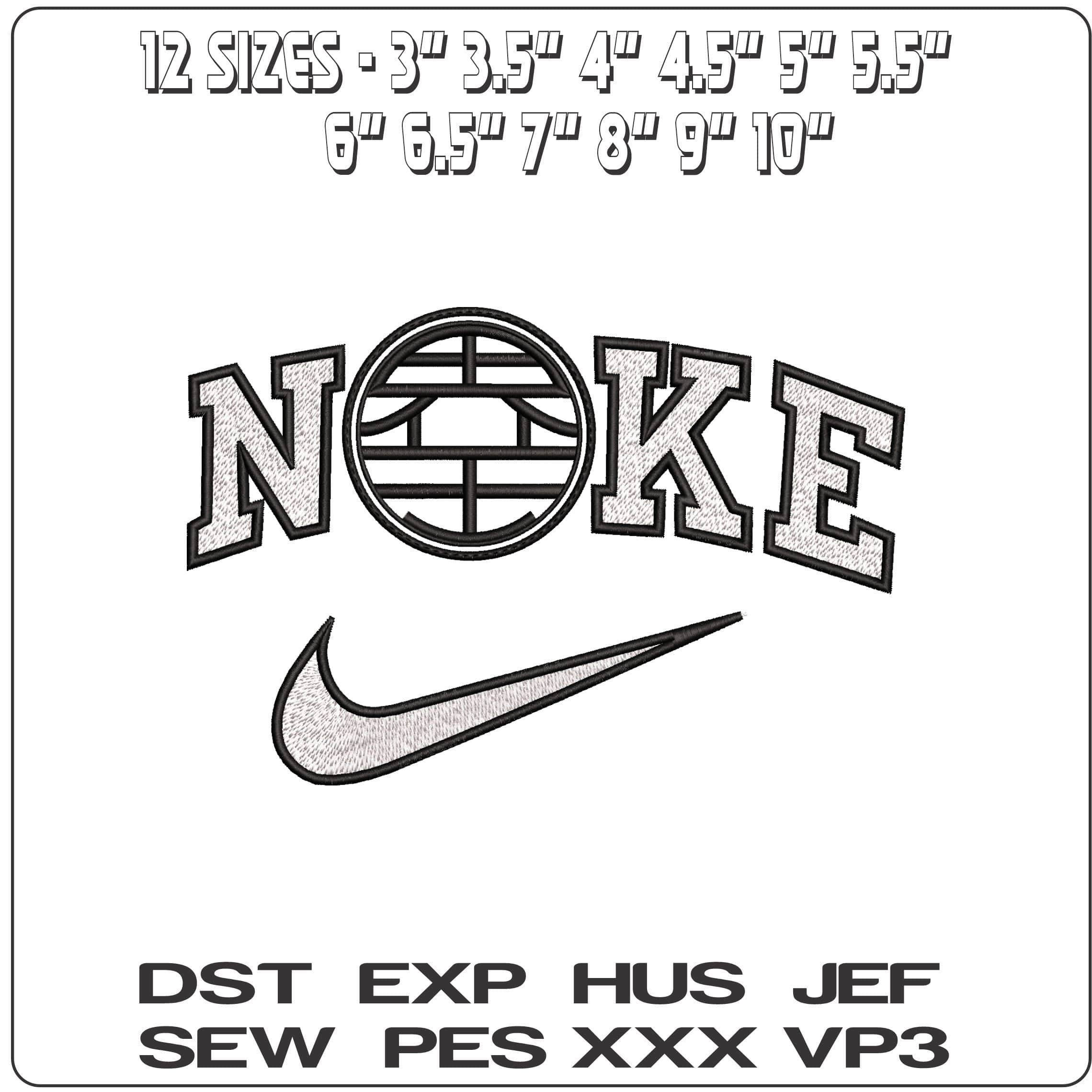 Nike King Kaio Symbol Dragon Ball Anime - Elegant embroidery design file - instant download — view 2
