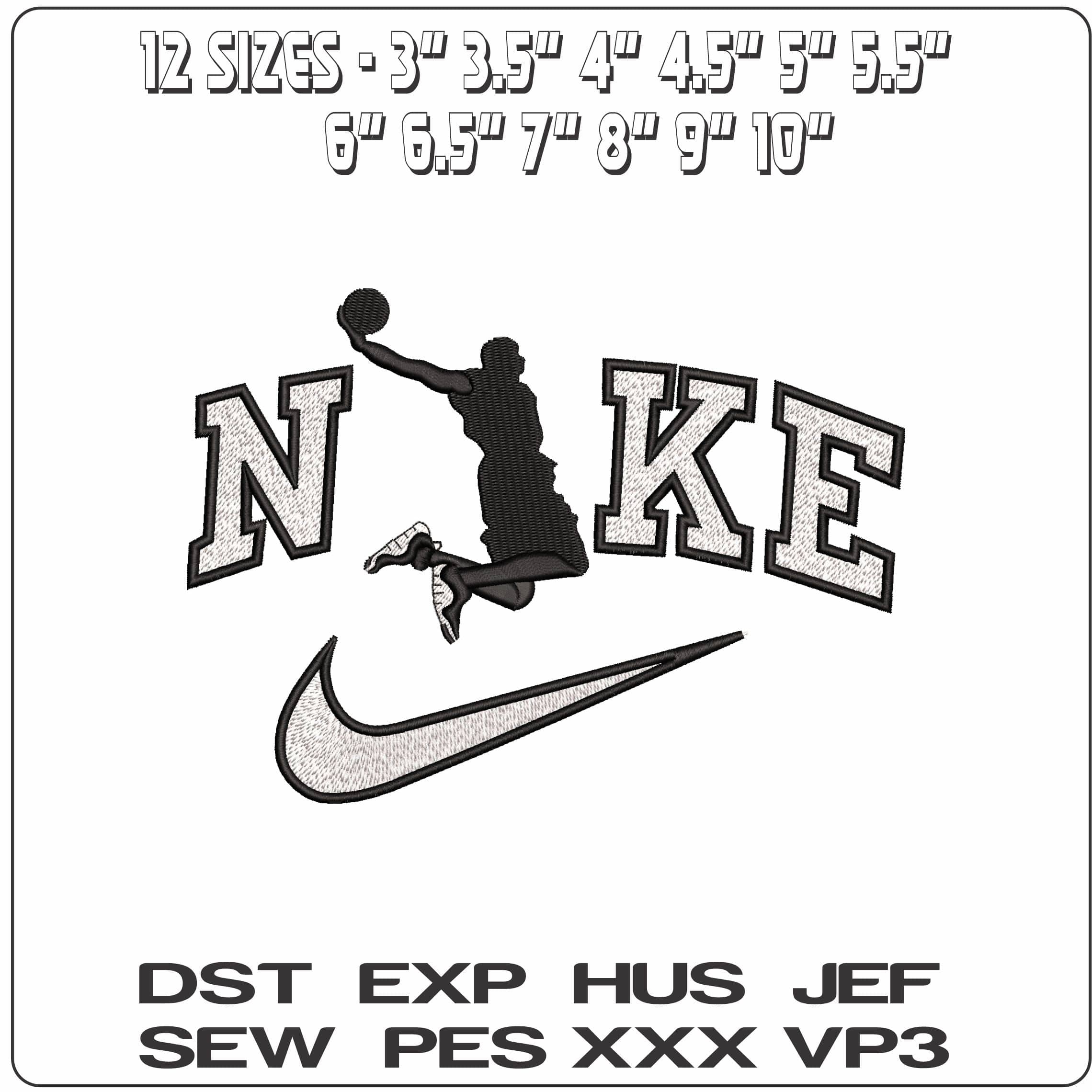 Nike King Lebron James Dunk - Elegant embroidery design file - instant download — view 2