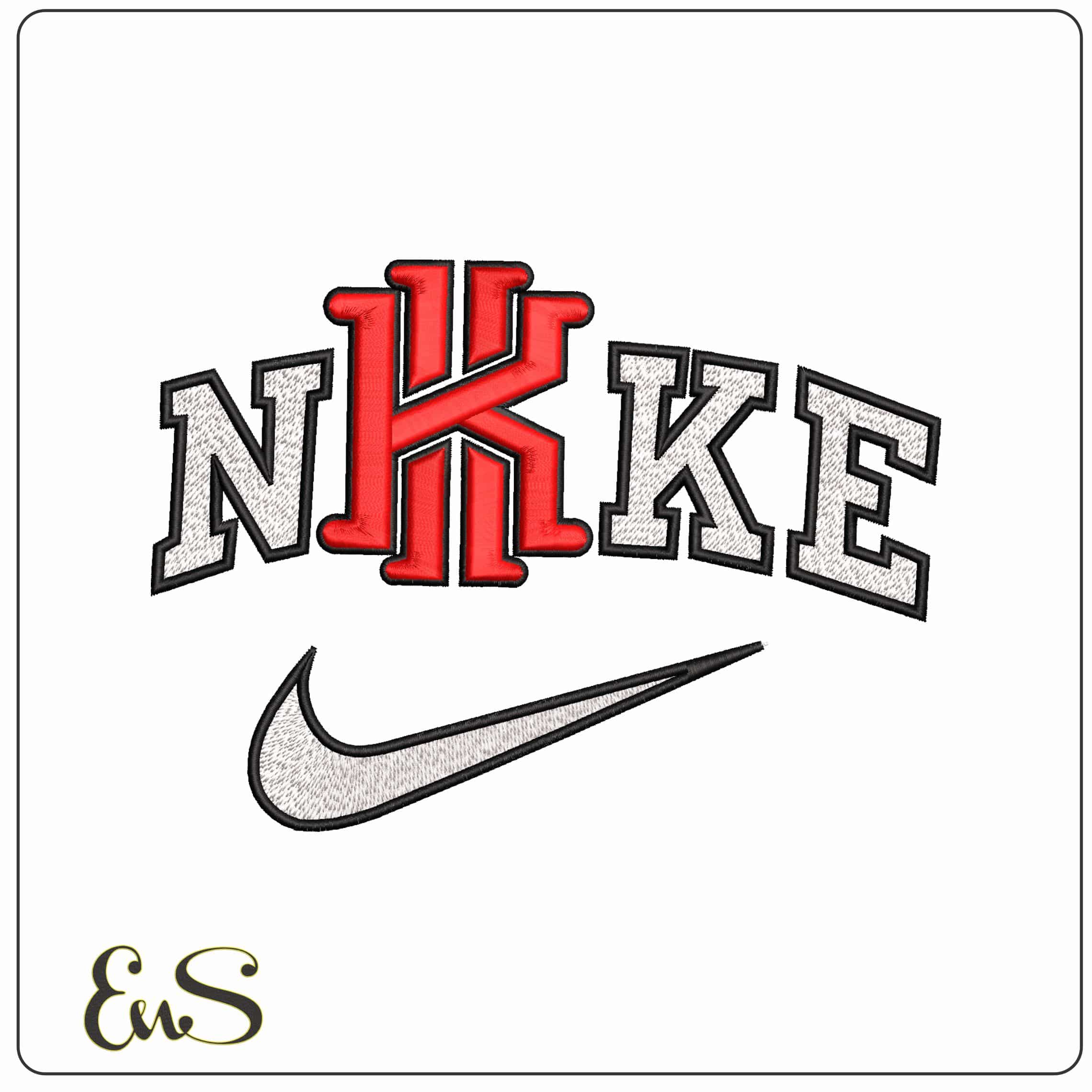 Nike Kyrie Irving Boston Celtics NBA - Elegant embroidery design file - instant download