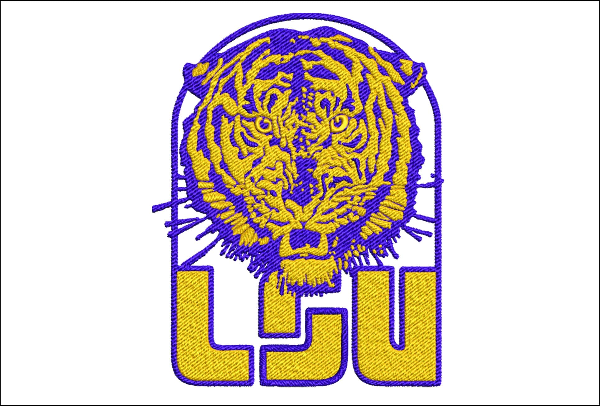 LSU Fighting Tigers 1967 embroidery design - Fighting Tigers Logo - Louisiana State University  Logo  embroidery machine  pattern embroidery file - instant download in a frame