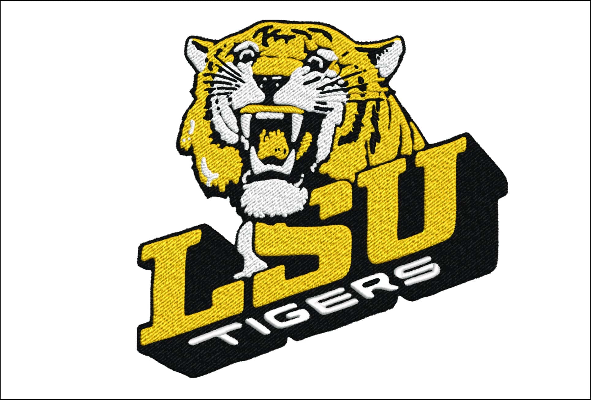 LSU Fighting Tigers embroidery design 1980 - Fighting Tigers Logo - Louisiana State University  Logo  embroidery machine  pattern embroidery file - instant download in a frame