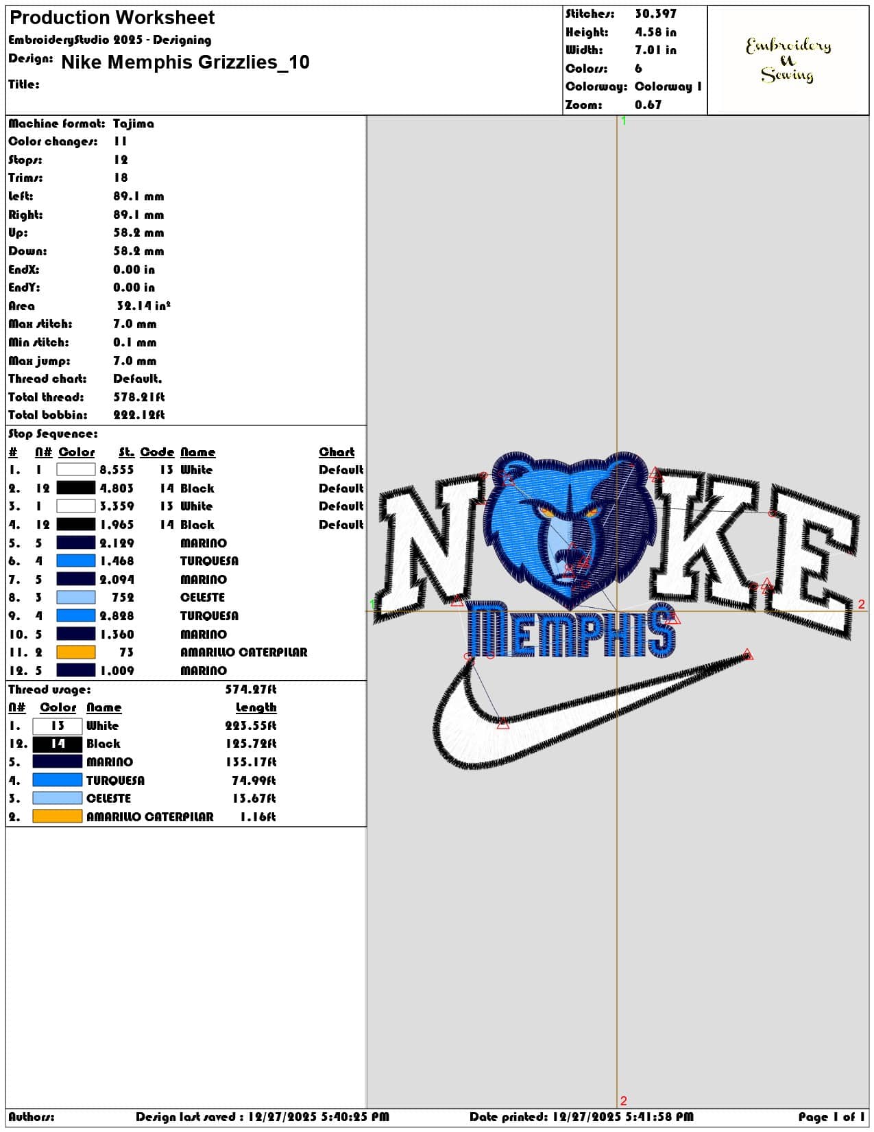 Nike Memphis Grizzlies- Elegant embroidery design file - instant download — view 3