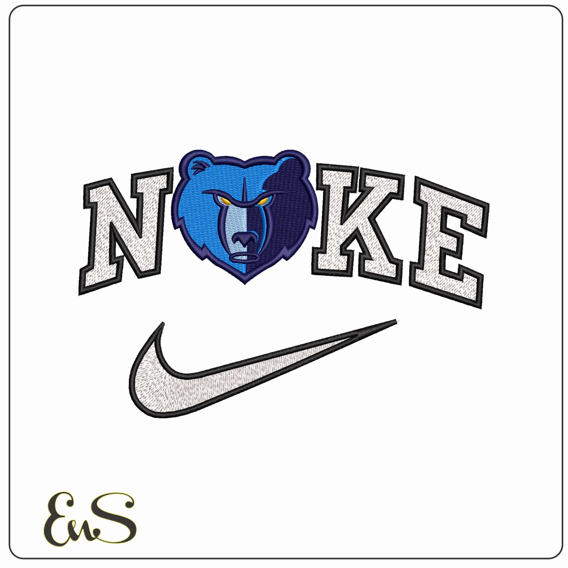 Nike Memphis Grizzlies Logo- Elegant embroidery design file - instant download