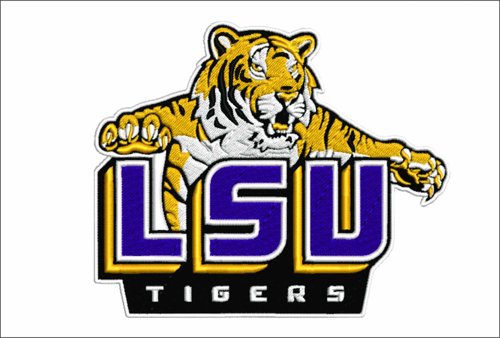 LSU Tigers embroidery design - Fighting Tigers Logo - Louisiana State University  Logo  embroidery machine  pattern embroidery file - instant download in a frame