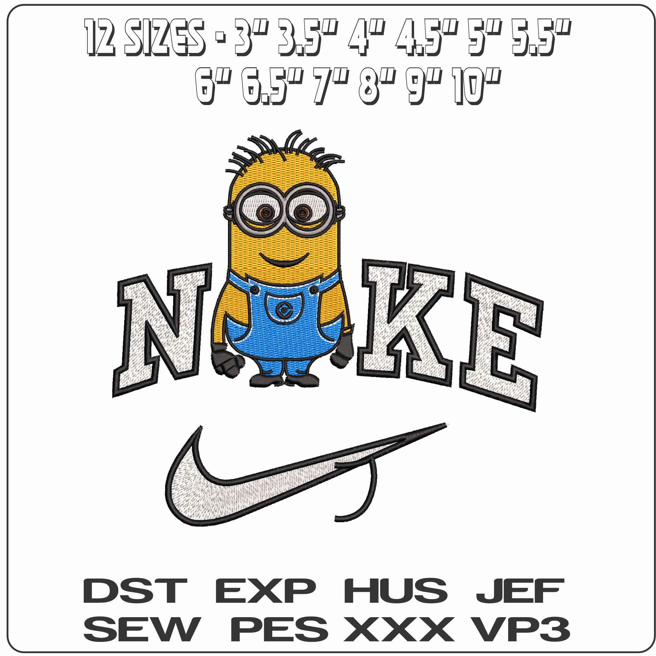 Nike Minion waiting - Elegant embroidery design file - instant download — view 2