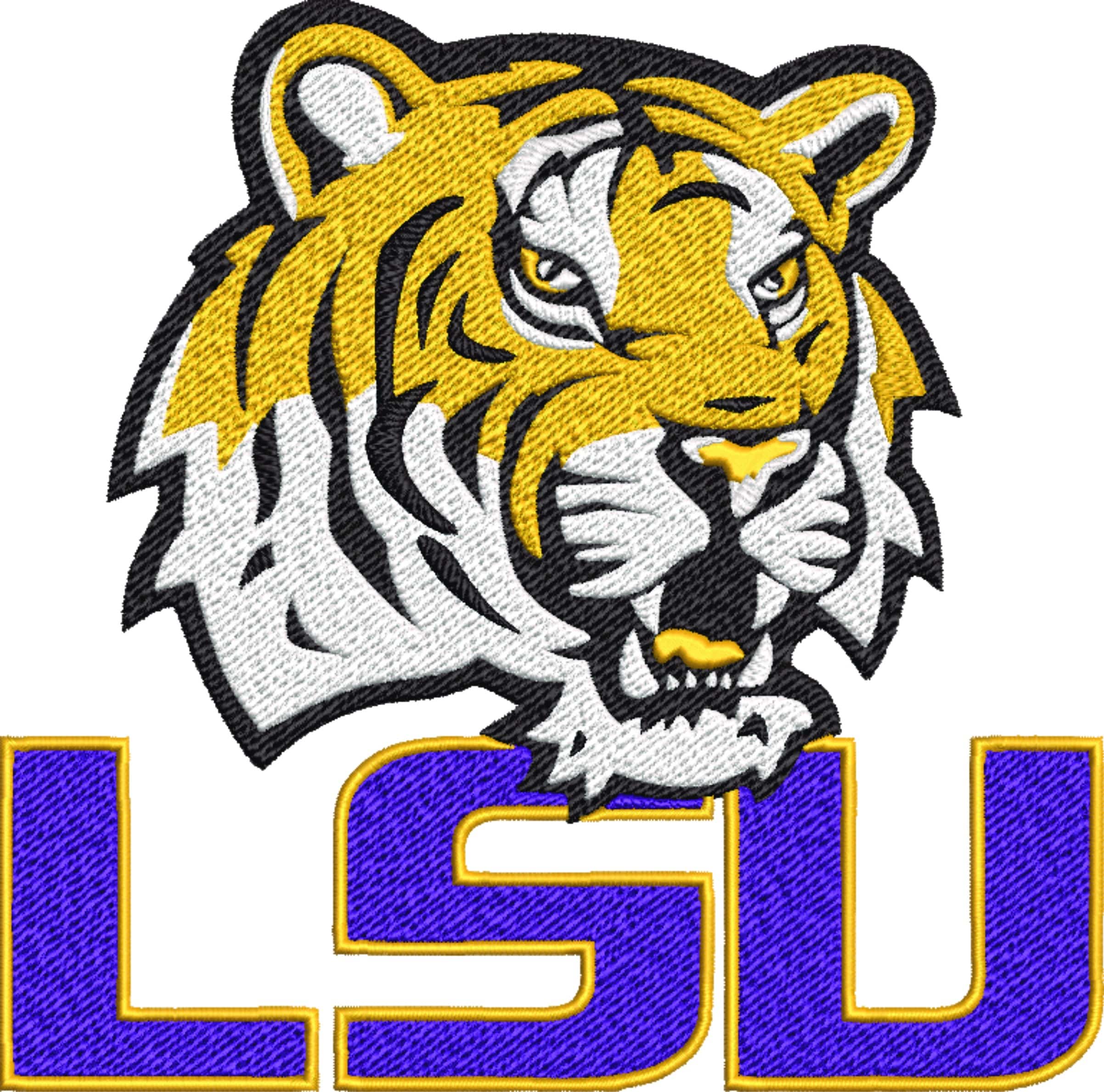 LSU Fighting Tigers 2007 embroidery - Fighting Tigers Logo - Louisiana State University  Logo  embroidery machine  pattern embroidery file - instant download in a frame