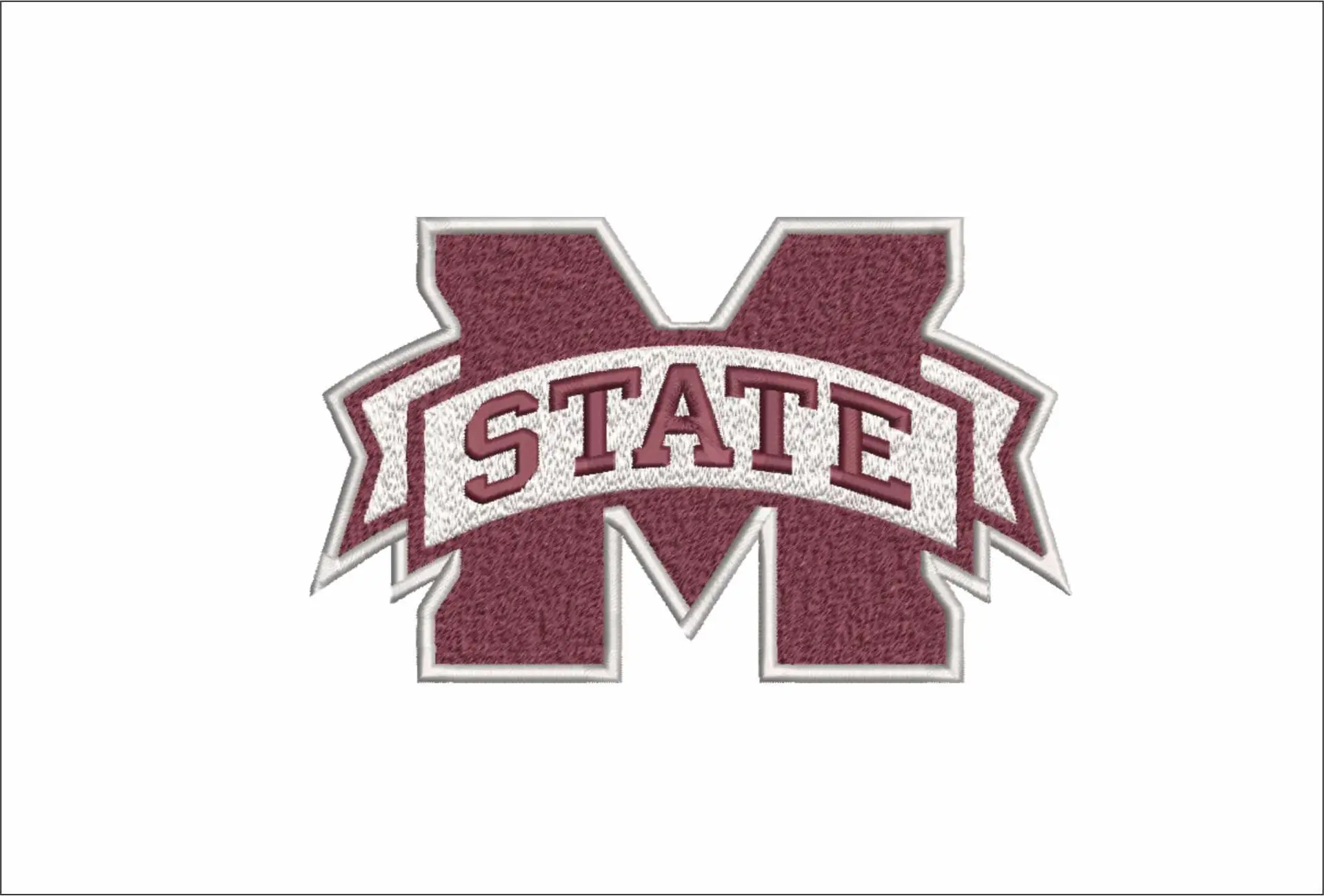 Mississippi State Bulldogs embroidery design Mississippi State University Logo machine pattern file instant download