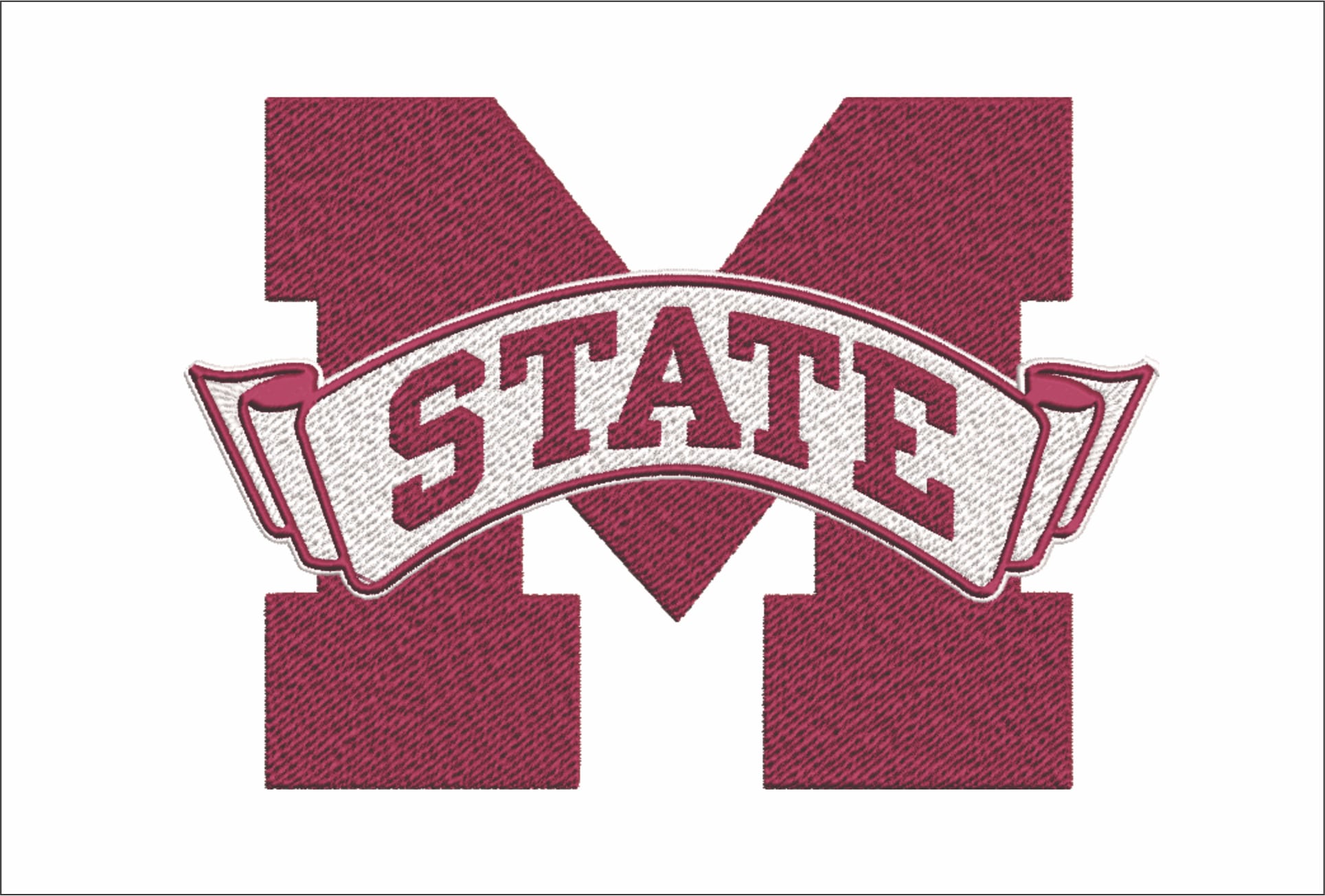 Mississippi State Bulldogs embroidery design Mississippi State University Logo machine pattern file instant download