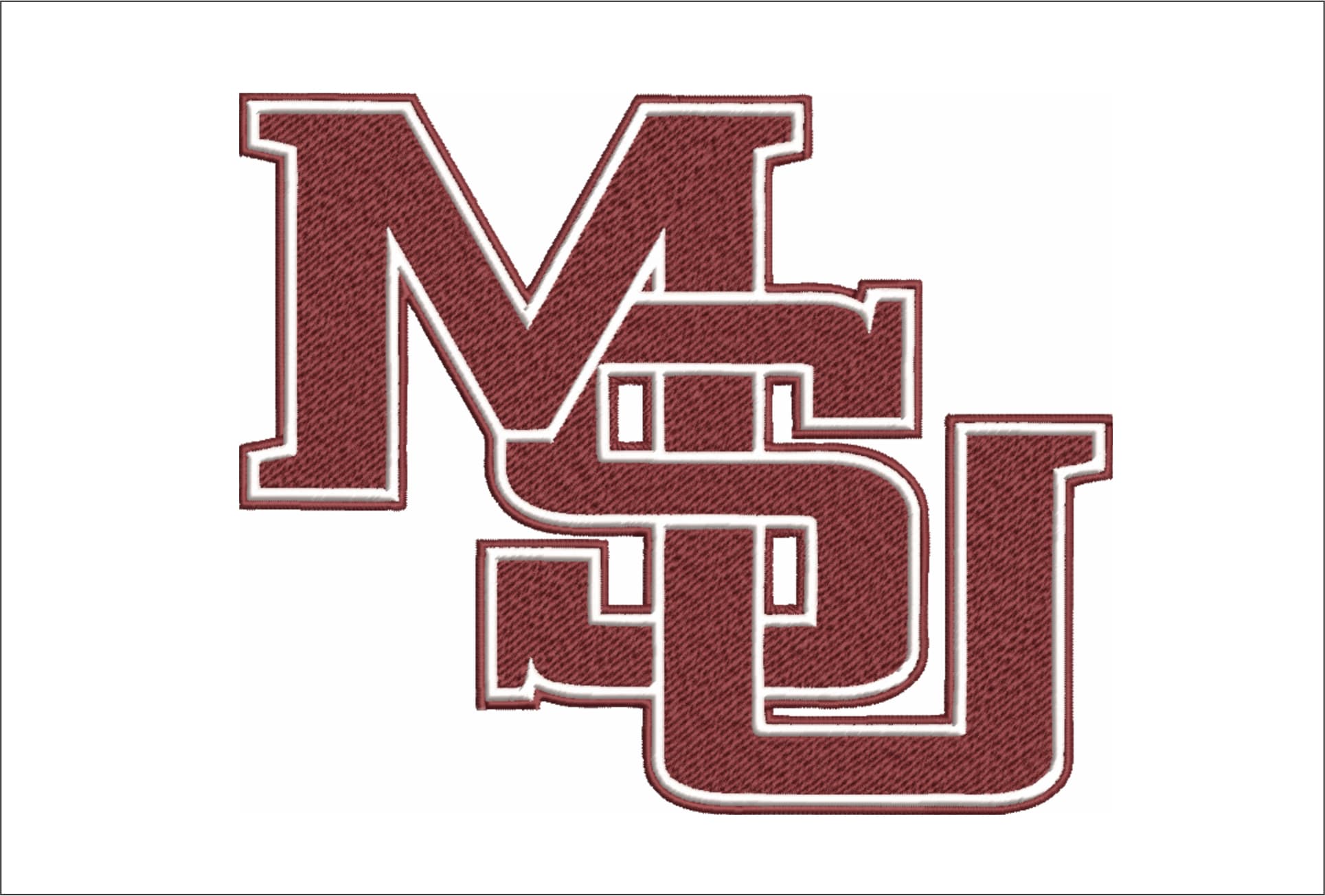 Mississippi State Bulldogs 1996 embroidery design Mississippi State University Logo machine pattern file instant download