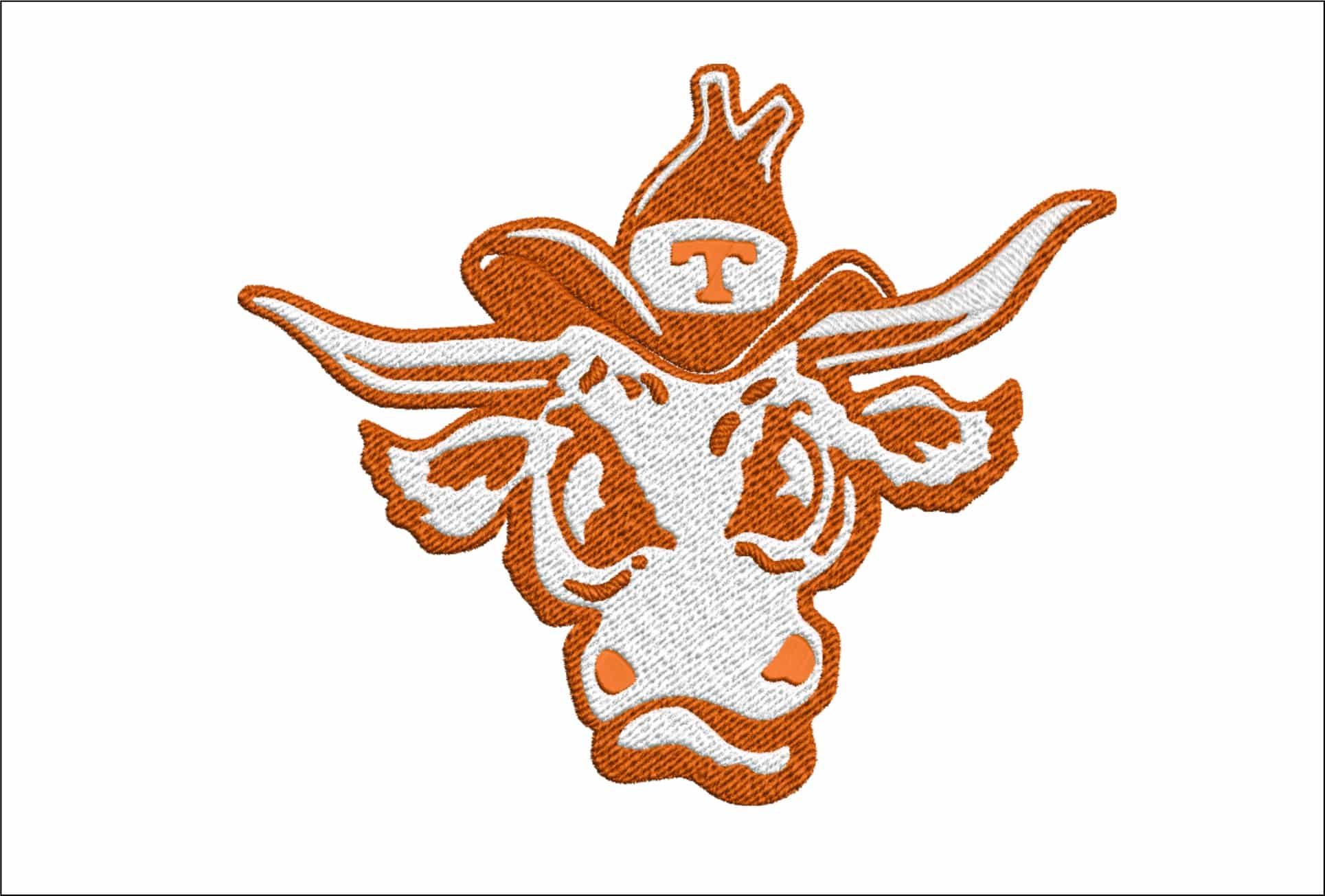 Texas Longhorns embroidery design - Logo embroidery machine pattern embroidery file - instant download in a frame