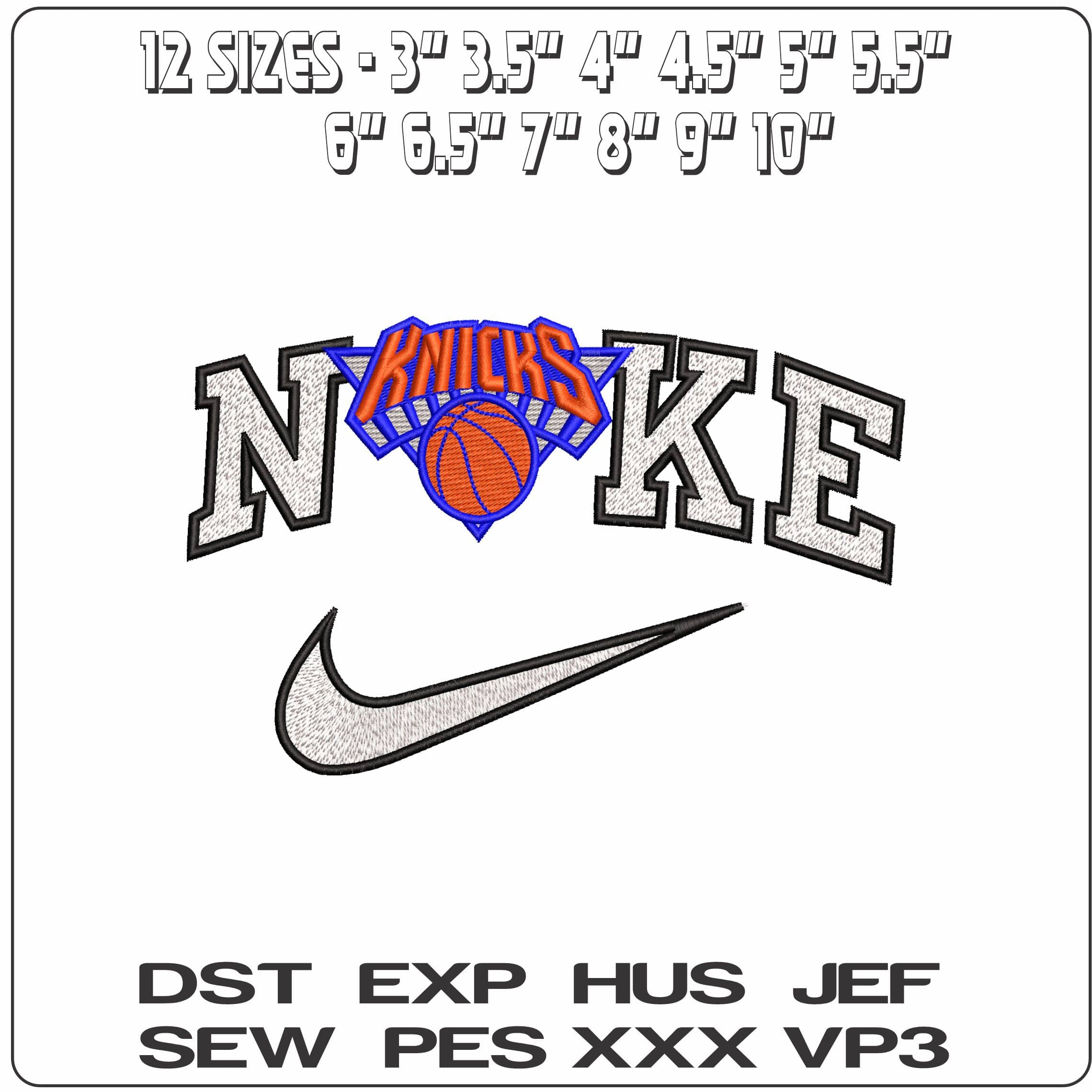 Nike New York Knicks - Elegant embroidery design file - instant download — view 2