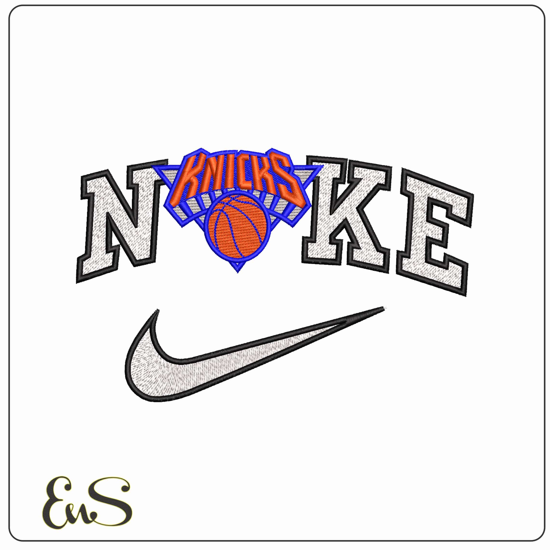 Nike New York Knicks - Elegant embroidery design file - instant download