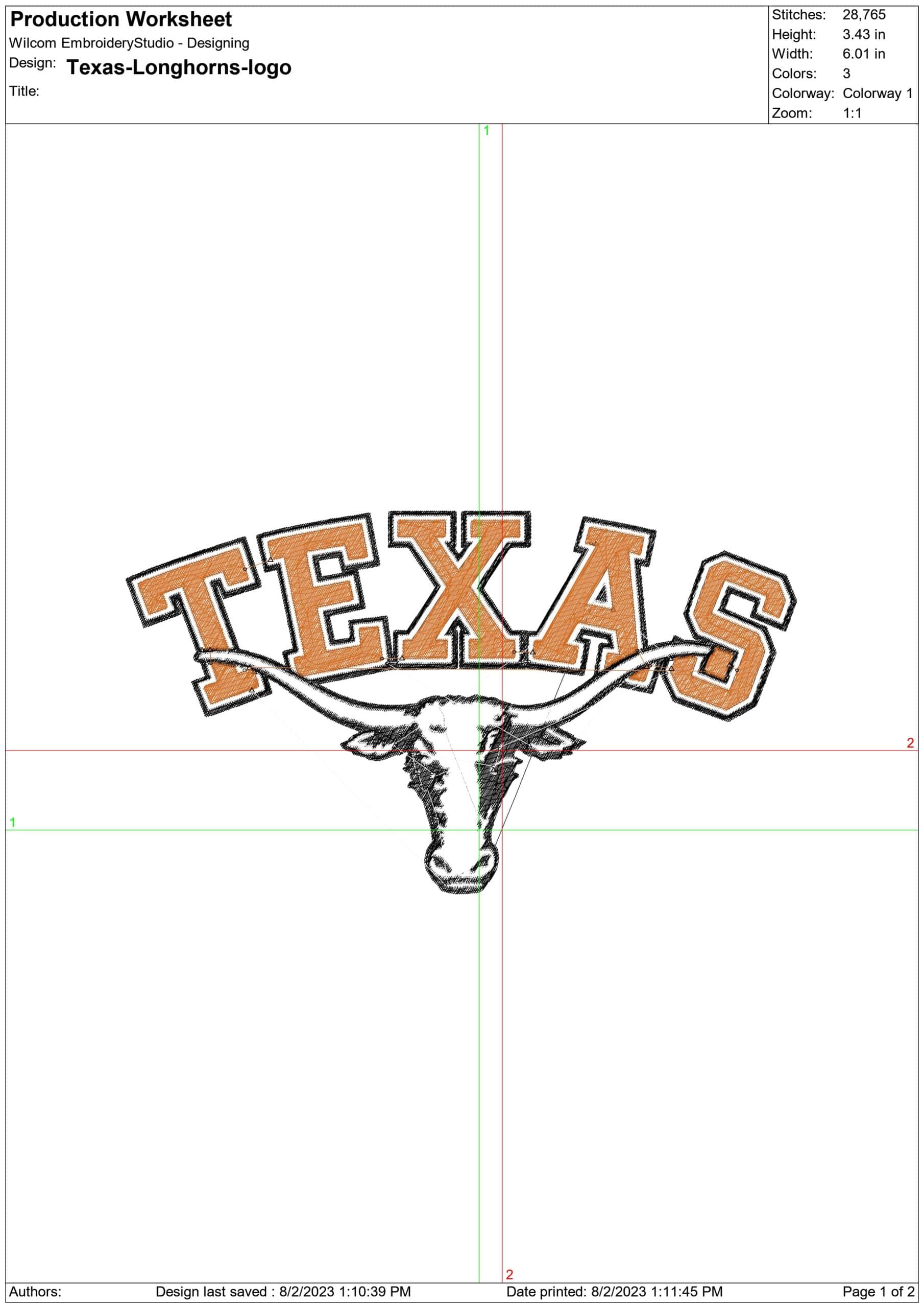 Texas Longhorns Varsity embroidery design - Logo embroidery machine pattern embroidery file - instant download in a frame — view 2