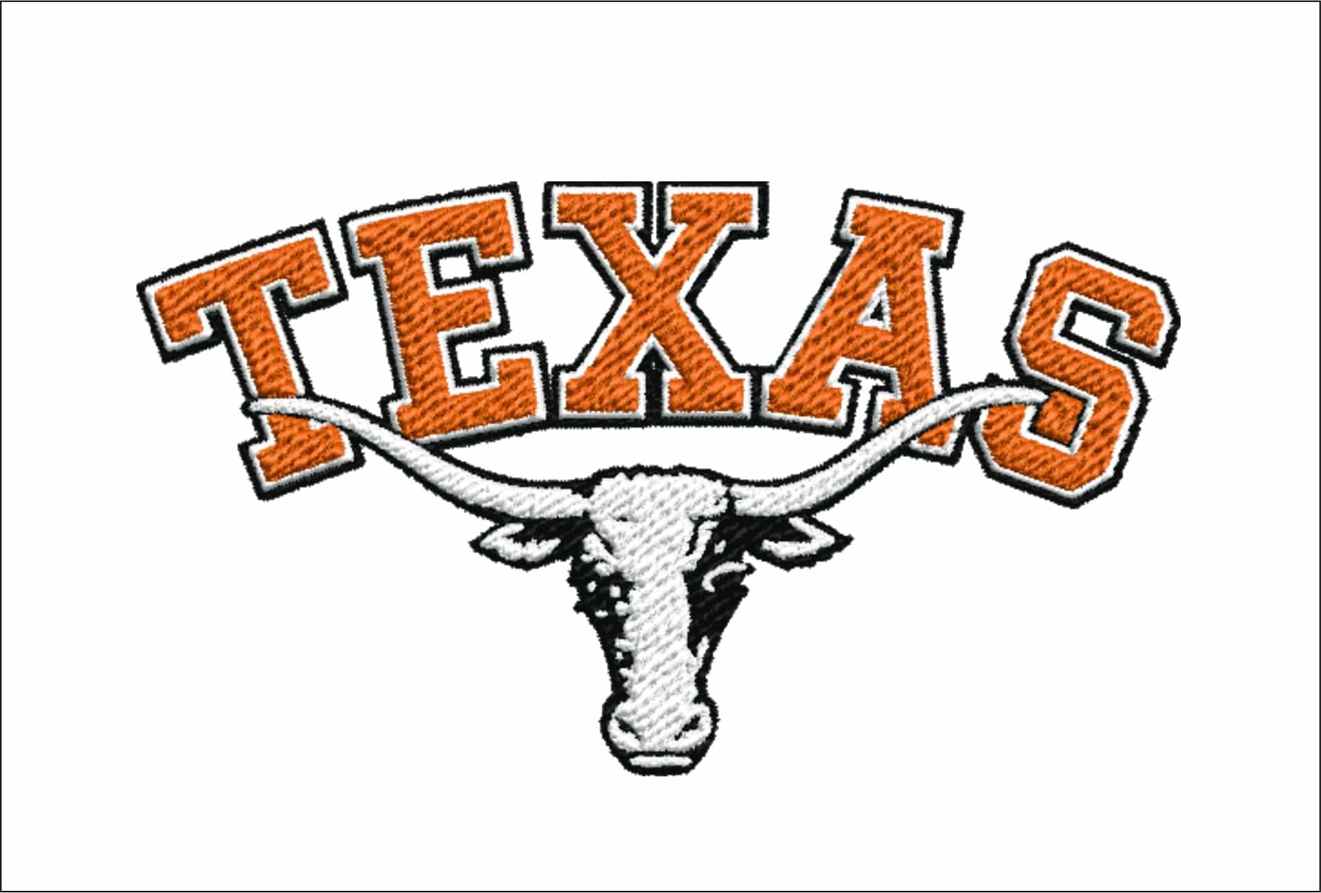 Texas Longhorns Varsity embroidery design - Logo embroidery machine pattern embroidery file - instant download in a frame