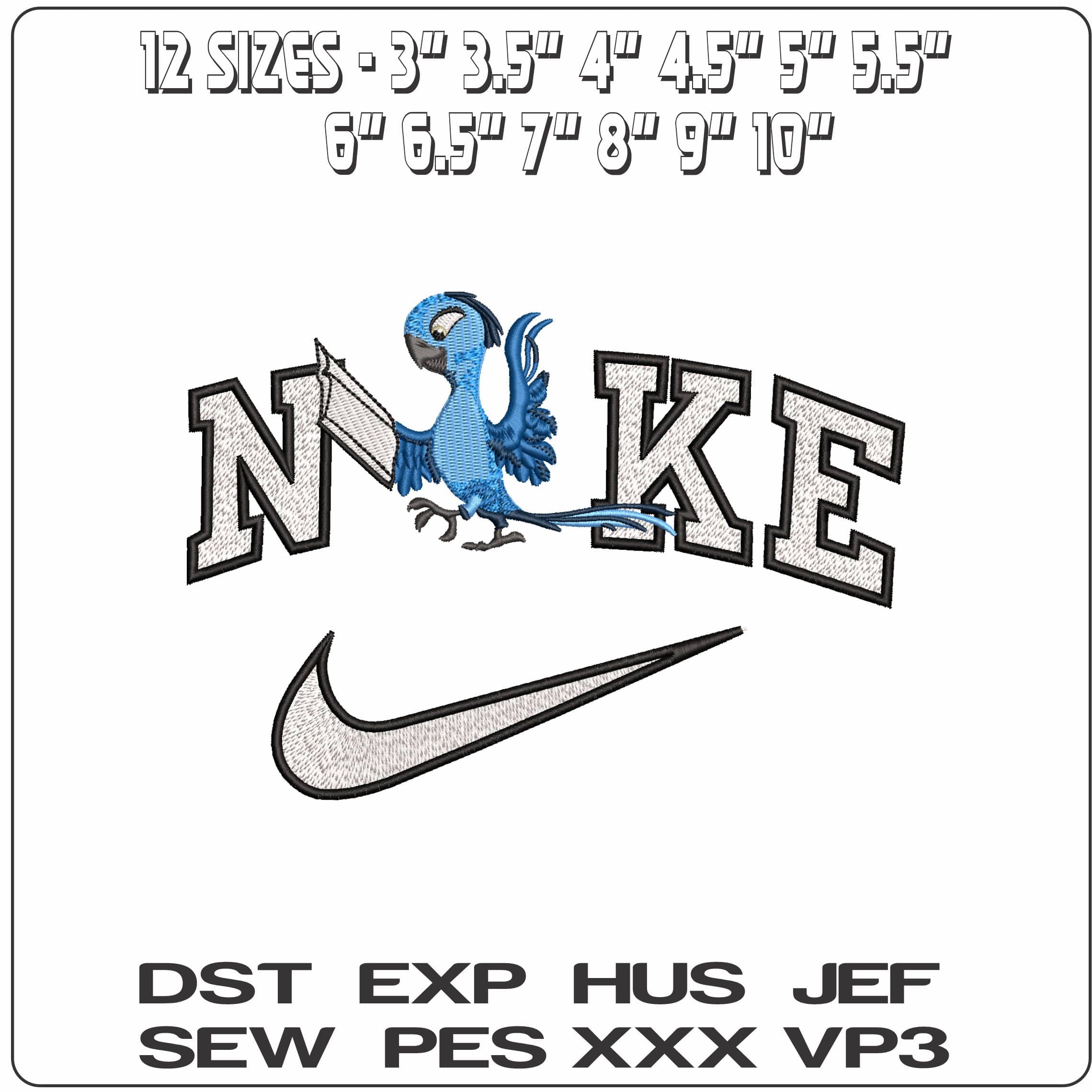 Nike Perla Blu Reading Rio 2 Cartoon - Elegant embroidery design file - instant download — view 2