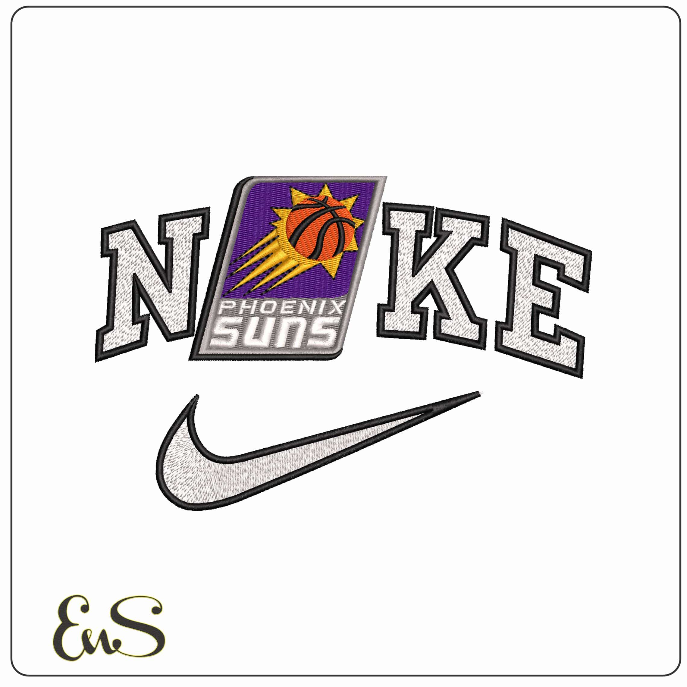 Nike Phoenix Suns - Elegant embroidery design file - instant download