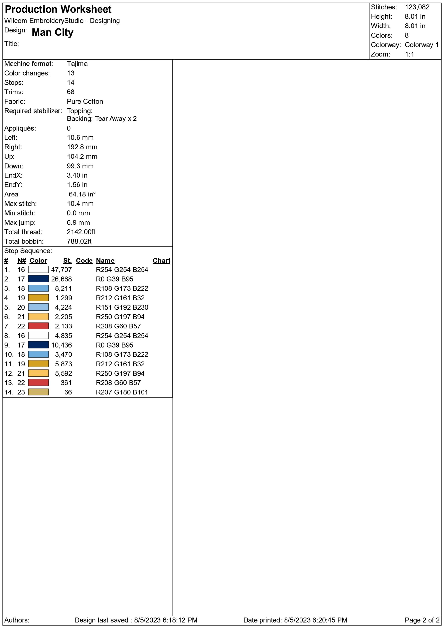 Manchester City embroidery design, Man City FC machine pattern — view 2
