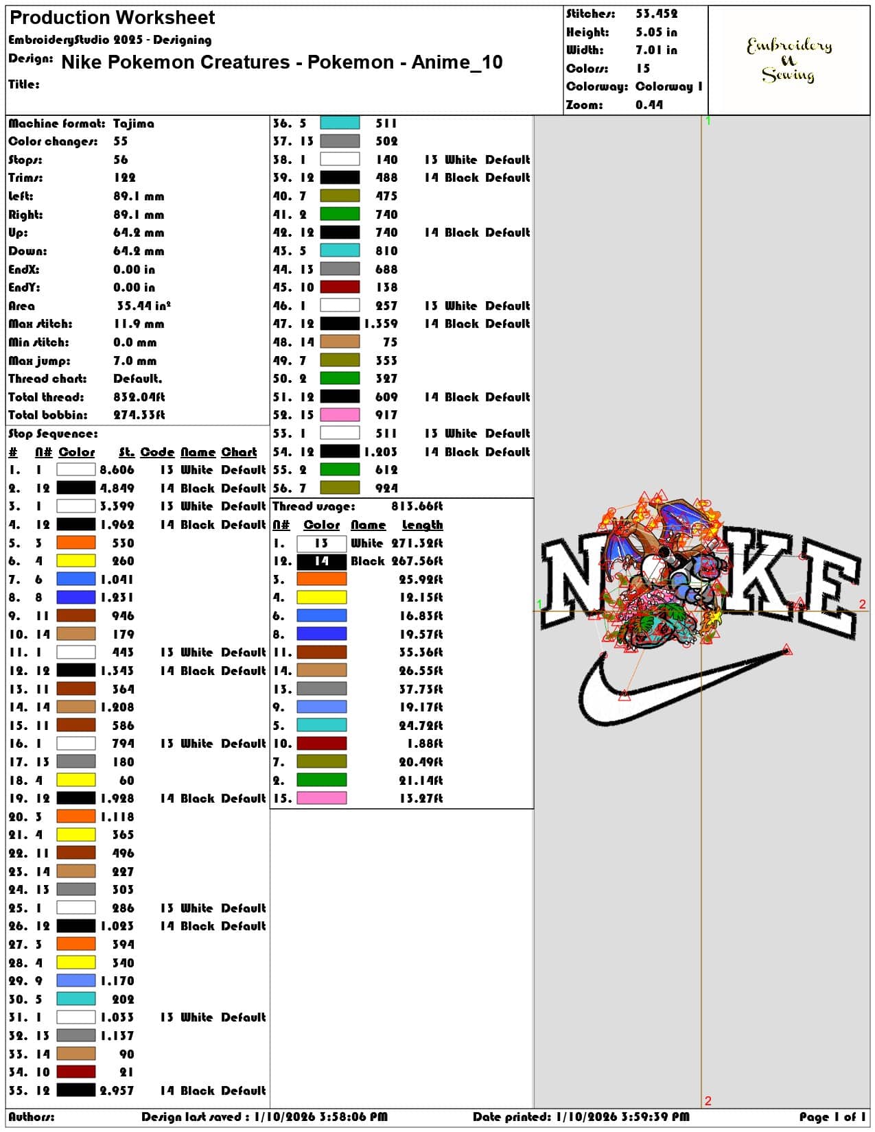 Nike Pokemon Creatures Pokemon Anime - Elegant embroidery design file - instant download — view 3