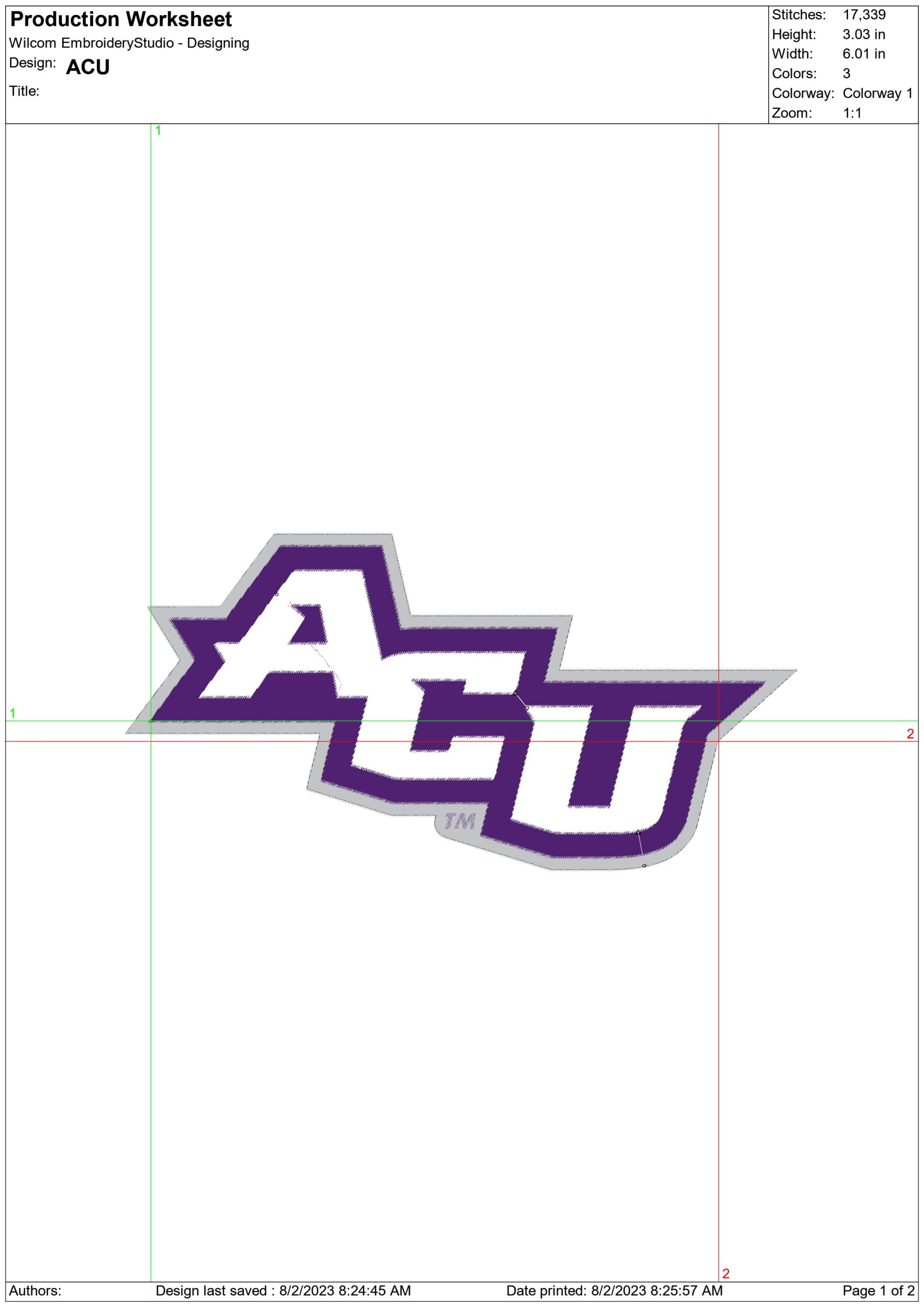ACU Wild cats embroidery design - Abilene Christian Wildcats embroidery machine pattern embroidery file - instant download in frame — view 2