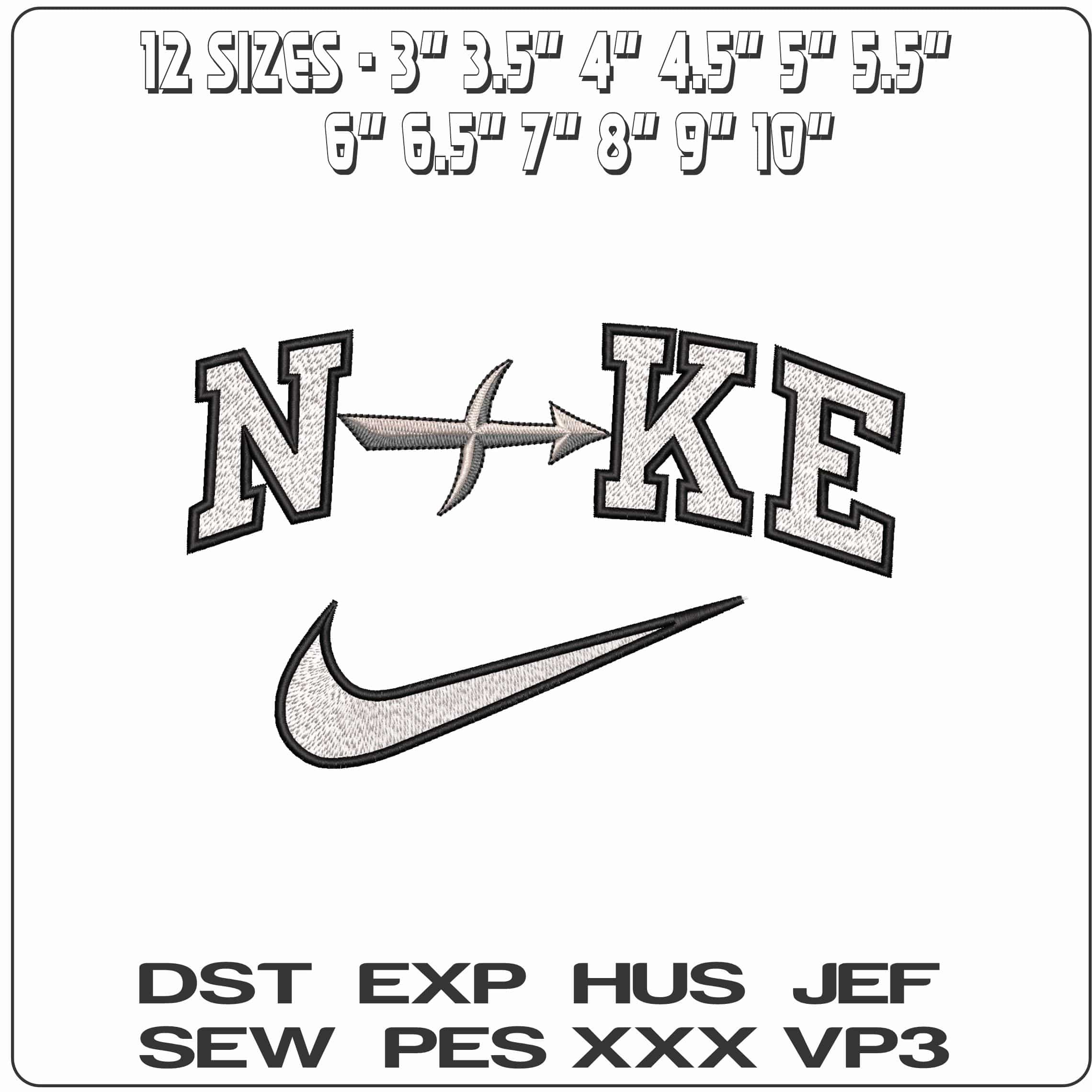 Nike Sagittarius Symbol Zodiac - Elegant embroidery design file - instant download — view 2