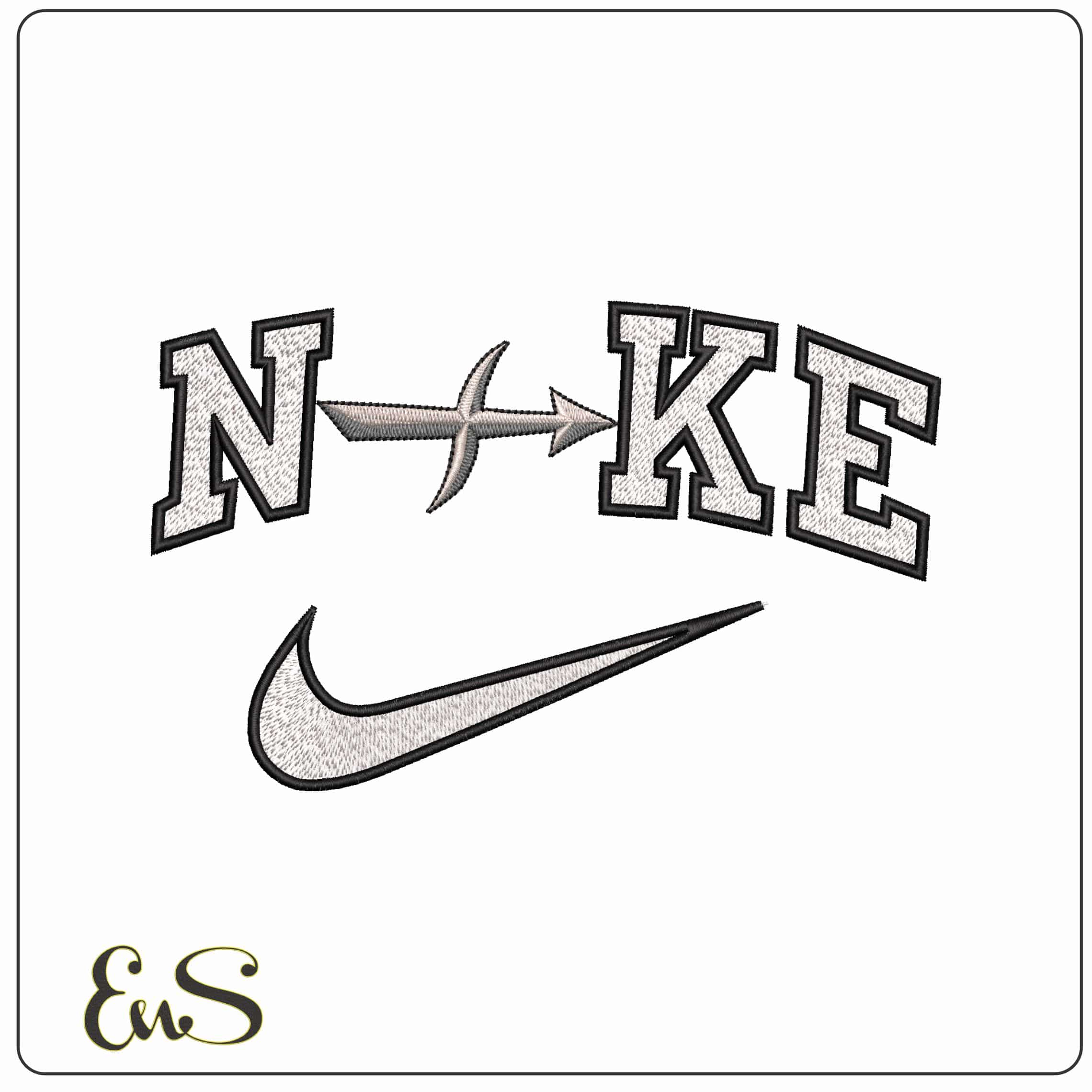 Nike Sagittarius Symbol Zodiac - Elegant embroidery design file - instant download