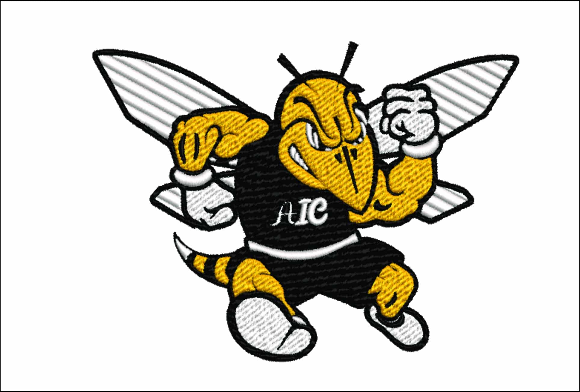 American International College Yellow Jackets embroidery design AIC Logo embroidery machine pattern ASU embroidery file - instant download