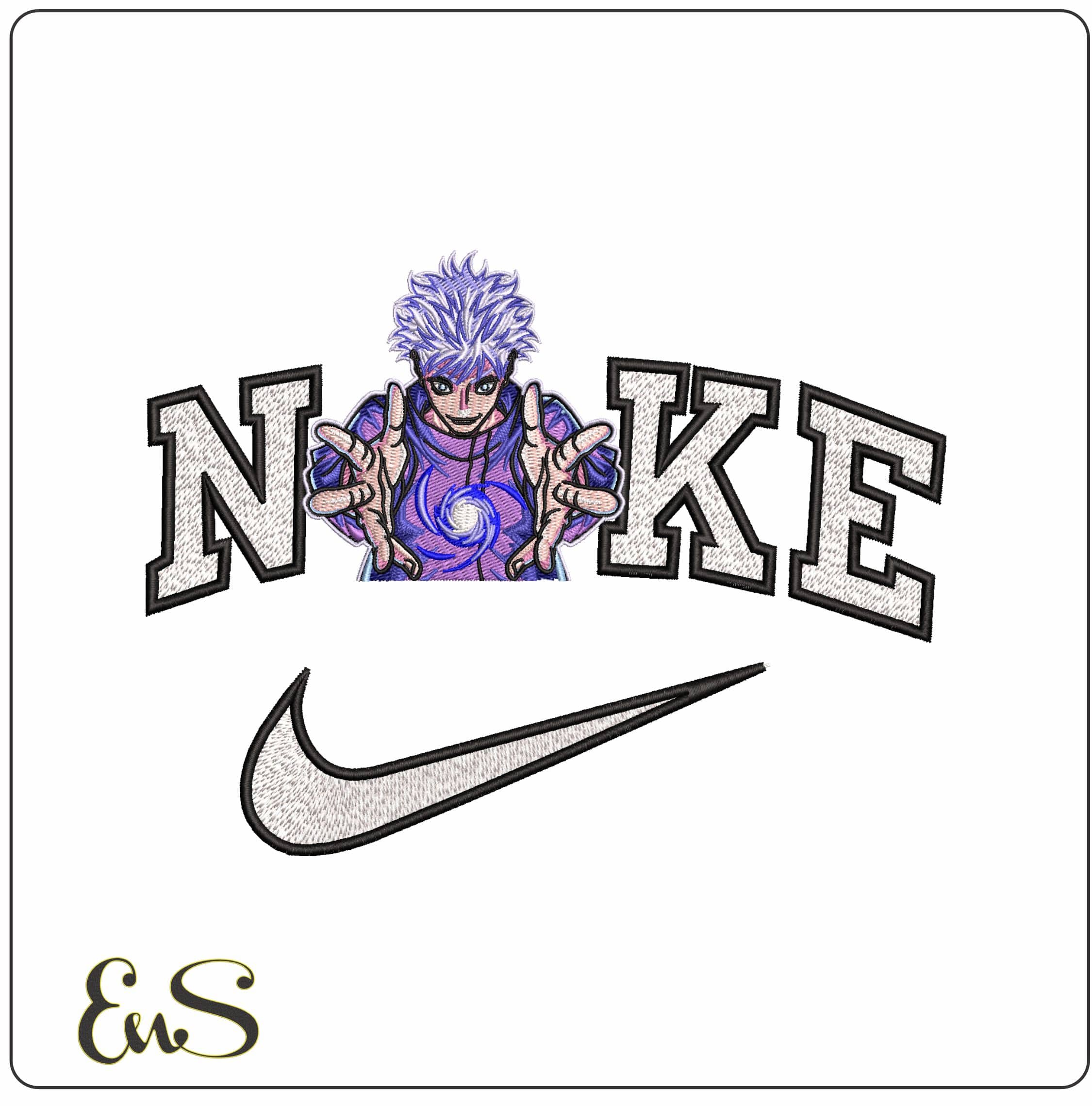 Nike Satoru Gojo Sorcerer Spell Jujutsu Kaisen Anime - Elegant embroidery design file - instant download