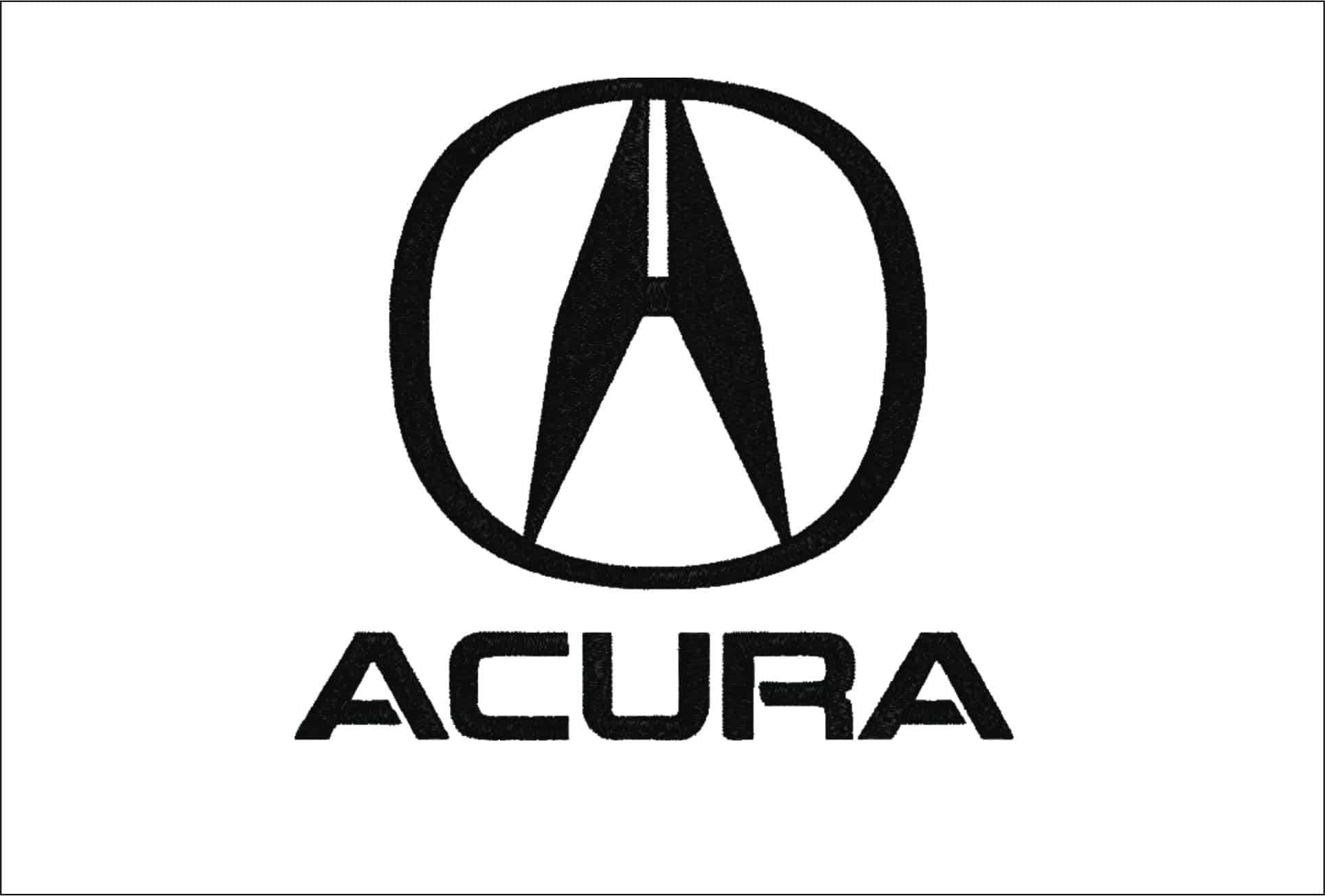 Acura Car Logo embroidery design - Honda NSX design machine pattern Car Auto Company embroidery file instant download in a frame