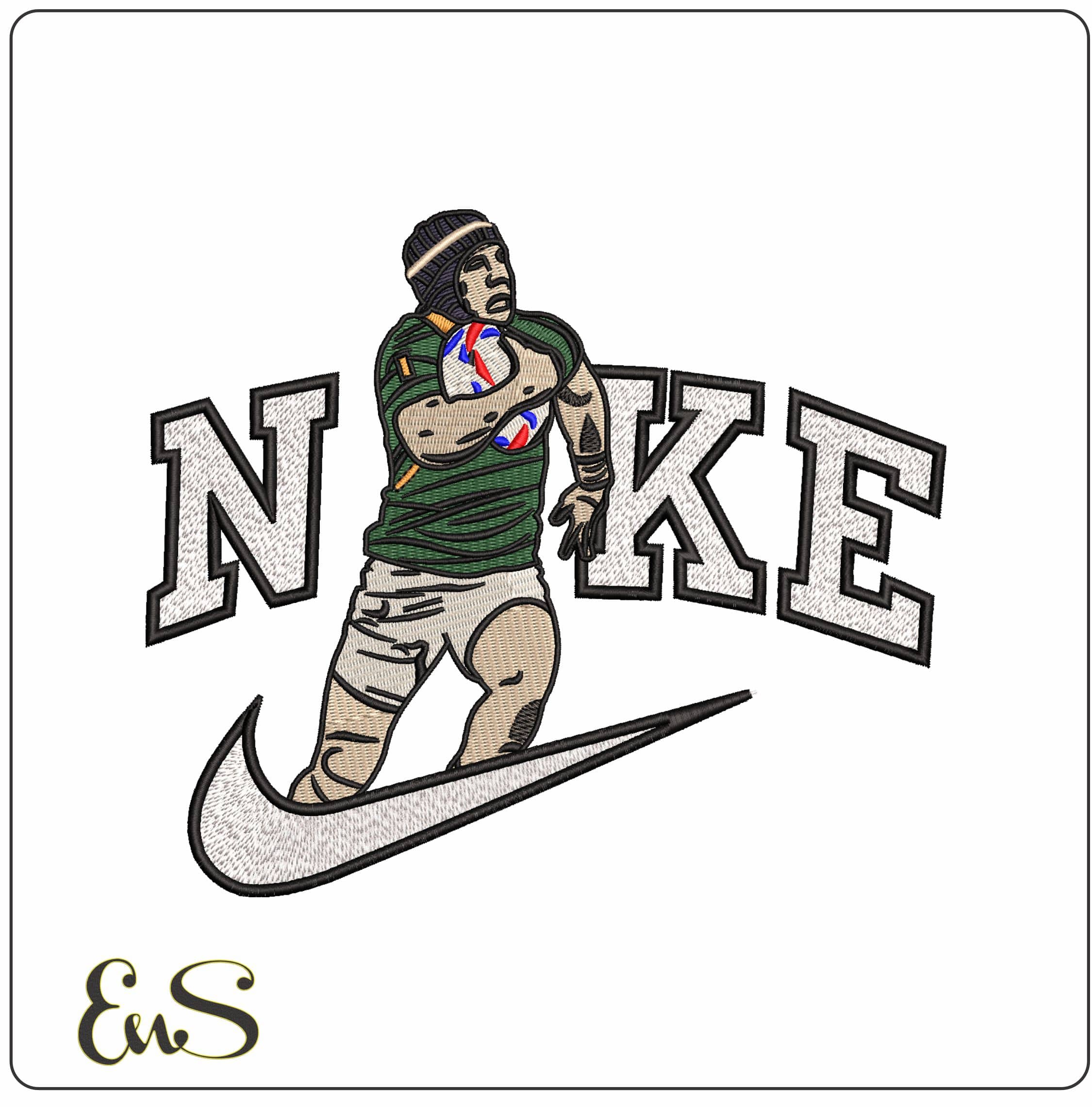 Nike South African Rugby World Cup Player - Elegant embroidery design file - instant download
