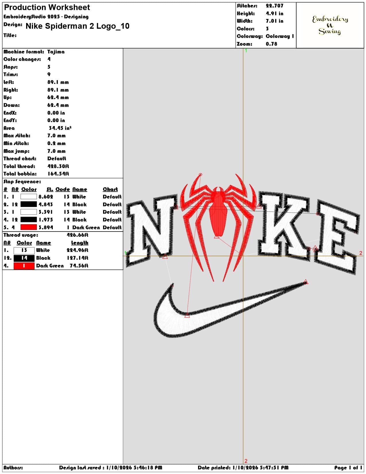 Nike Spiderman 2 Logo - Elegant embroidery design file - instant download — view 3