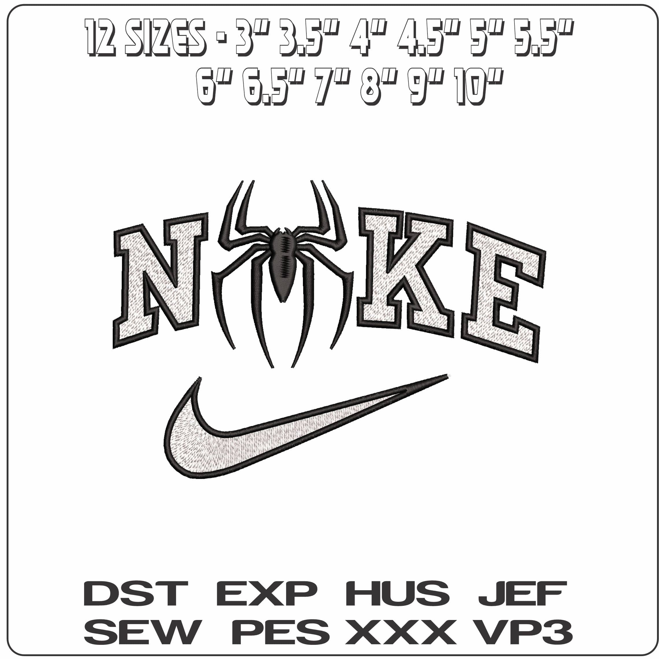 Nike SpiderMan Logo - Elegant embroidery design file - instant download — view 2