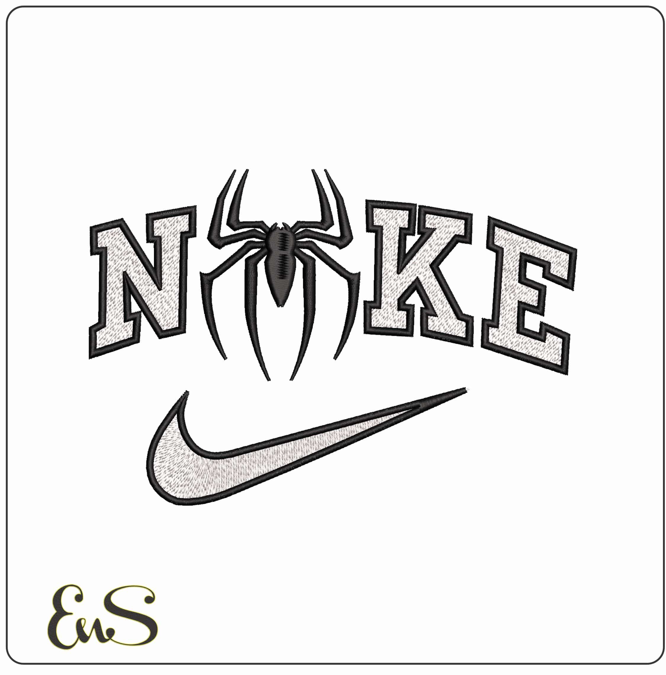 Nike SpiderMan Logo - Elegant embroidery design file - instant download