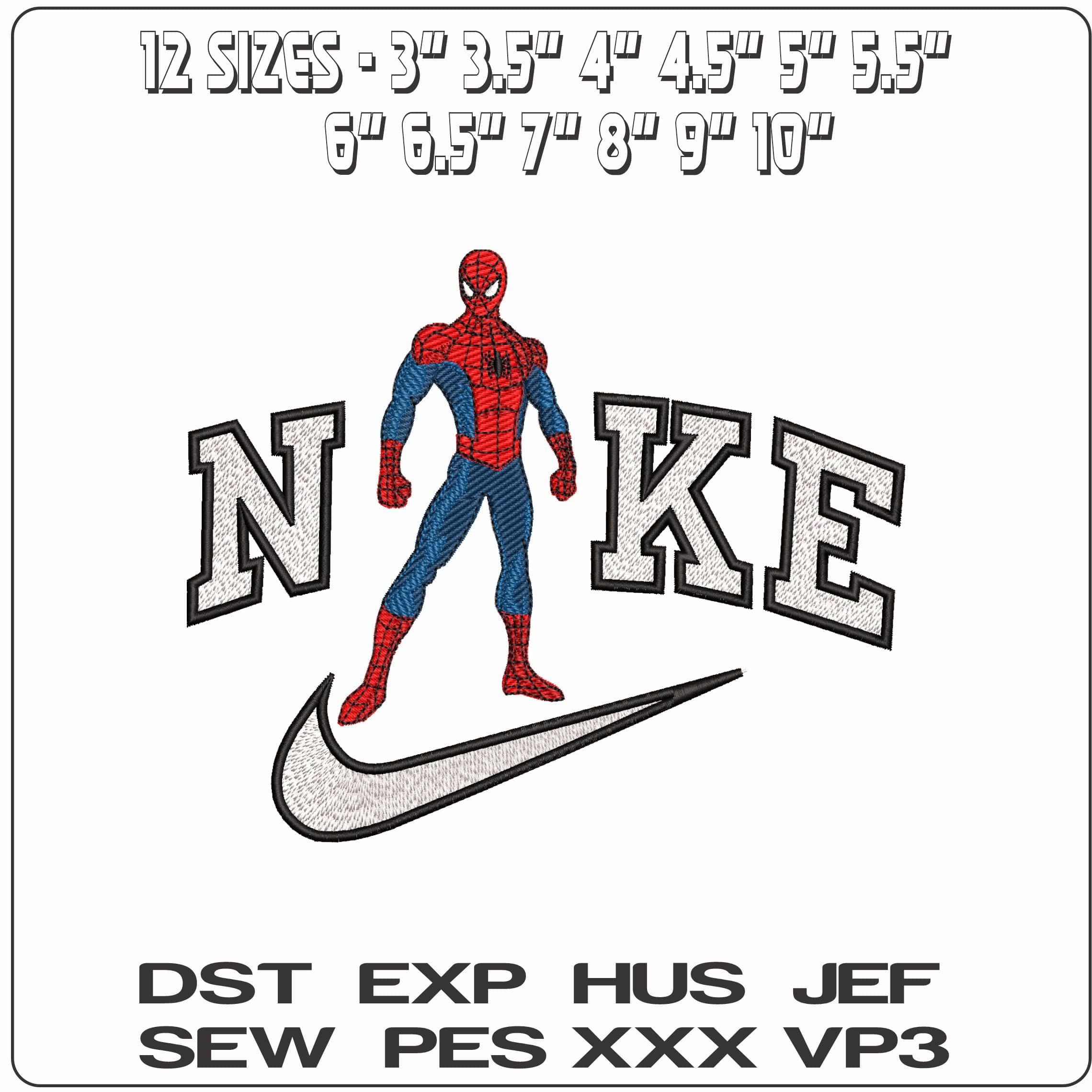 Nike Spiderman Toby Maguire Pose - Elegant embroidery design file - instant download — view 2