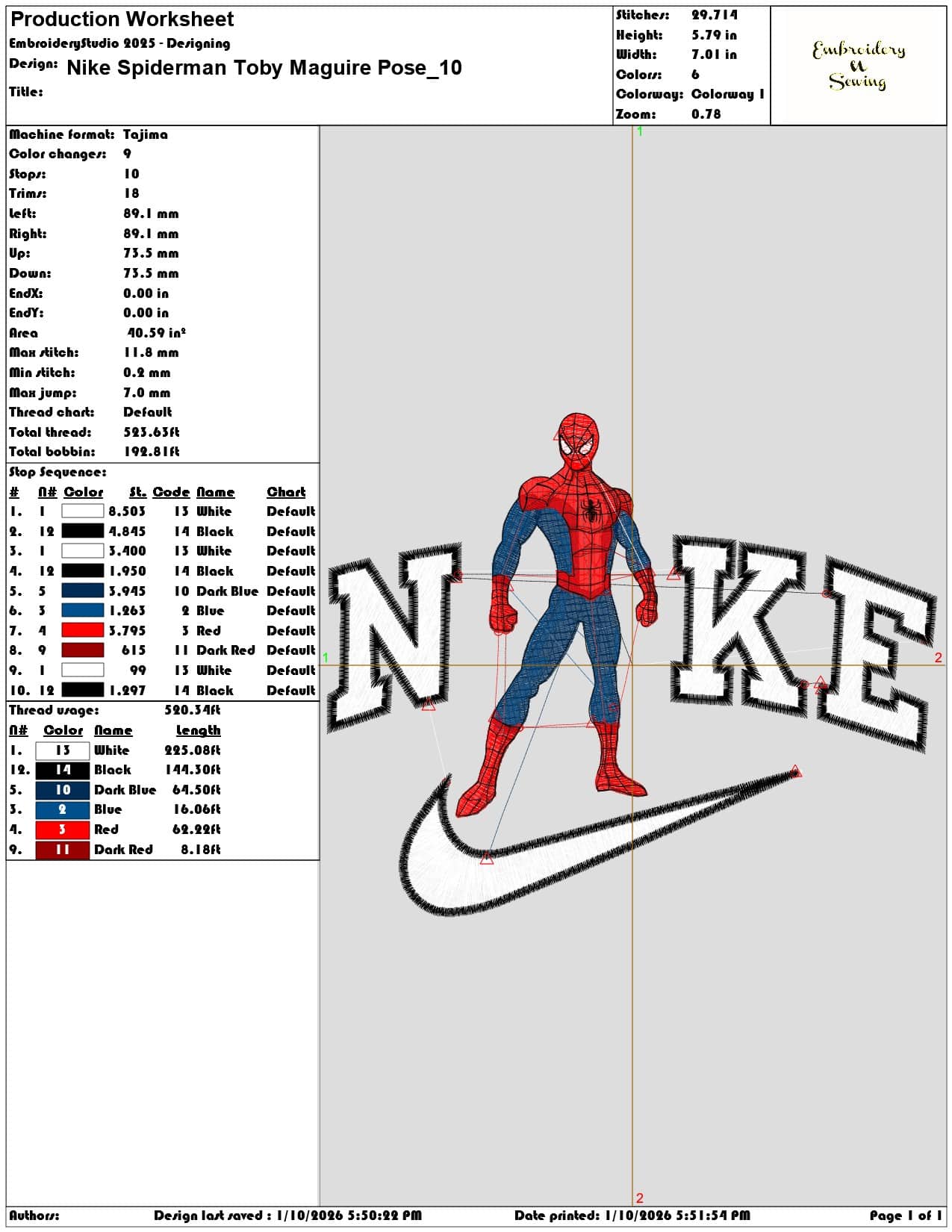 Nike Spiderman Toby Maguire Pose - Elegant embroidery design file - instant download — view 3