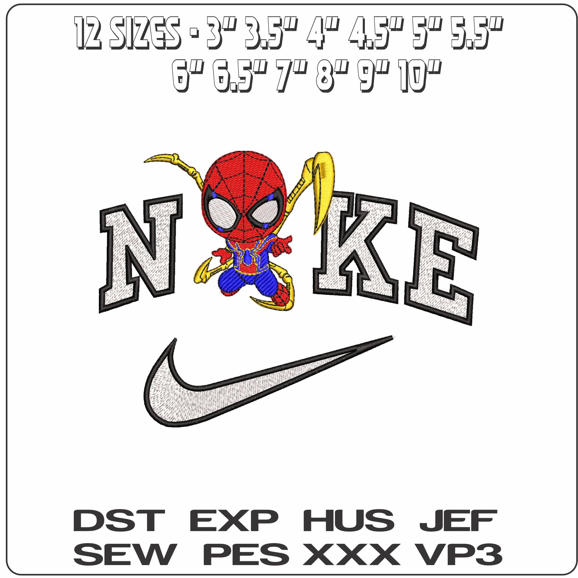 Nike Spiderman Tom Holland 2022 - Elegant embroidery design file - instant download — view 2