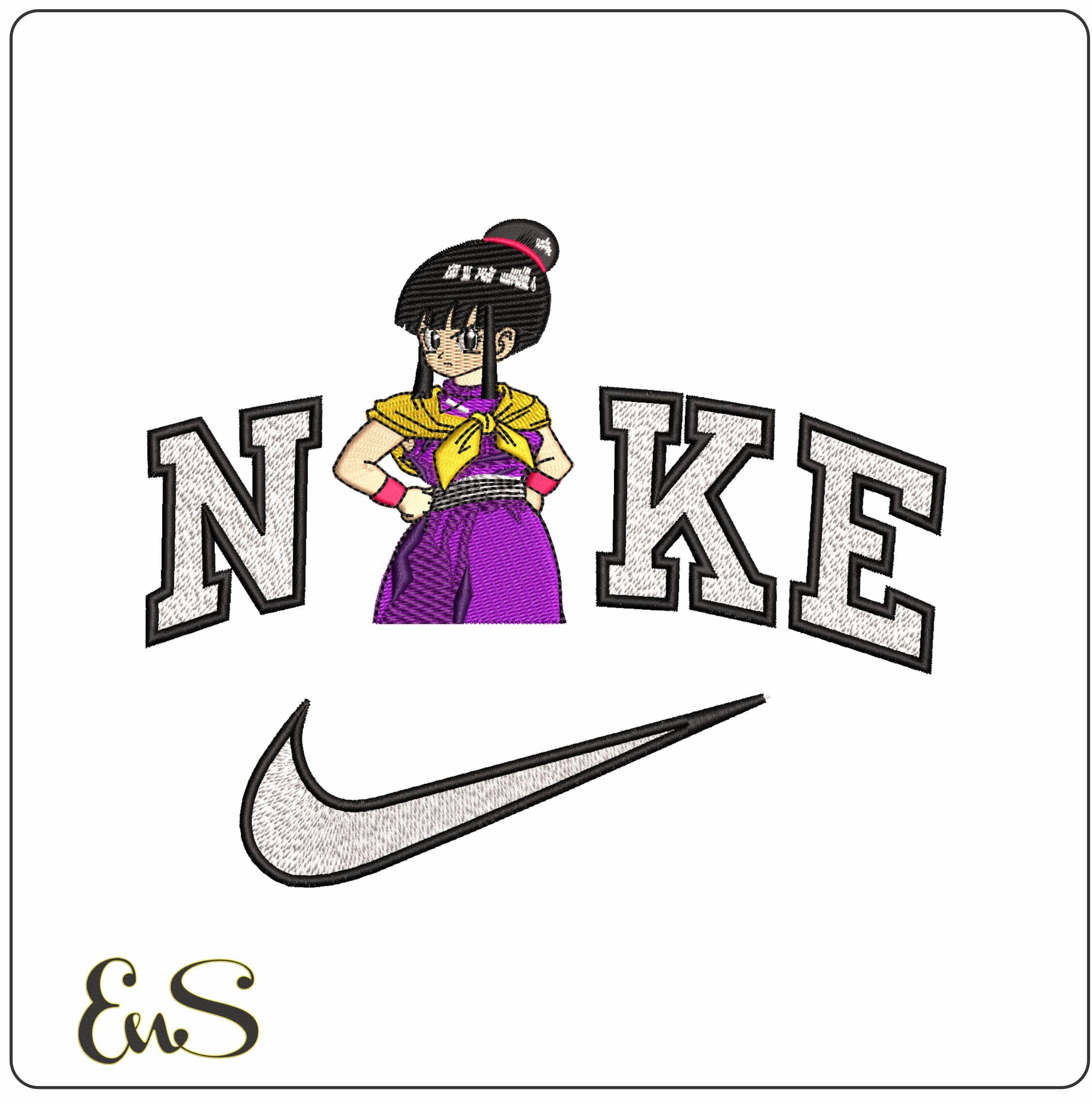 Nike Stern Chi Chi Dragon Ball Anime - Elegant embroidery design file - instant download